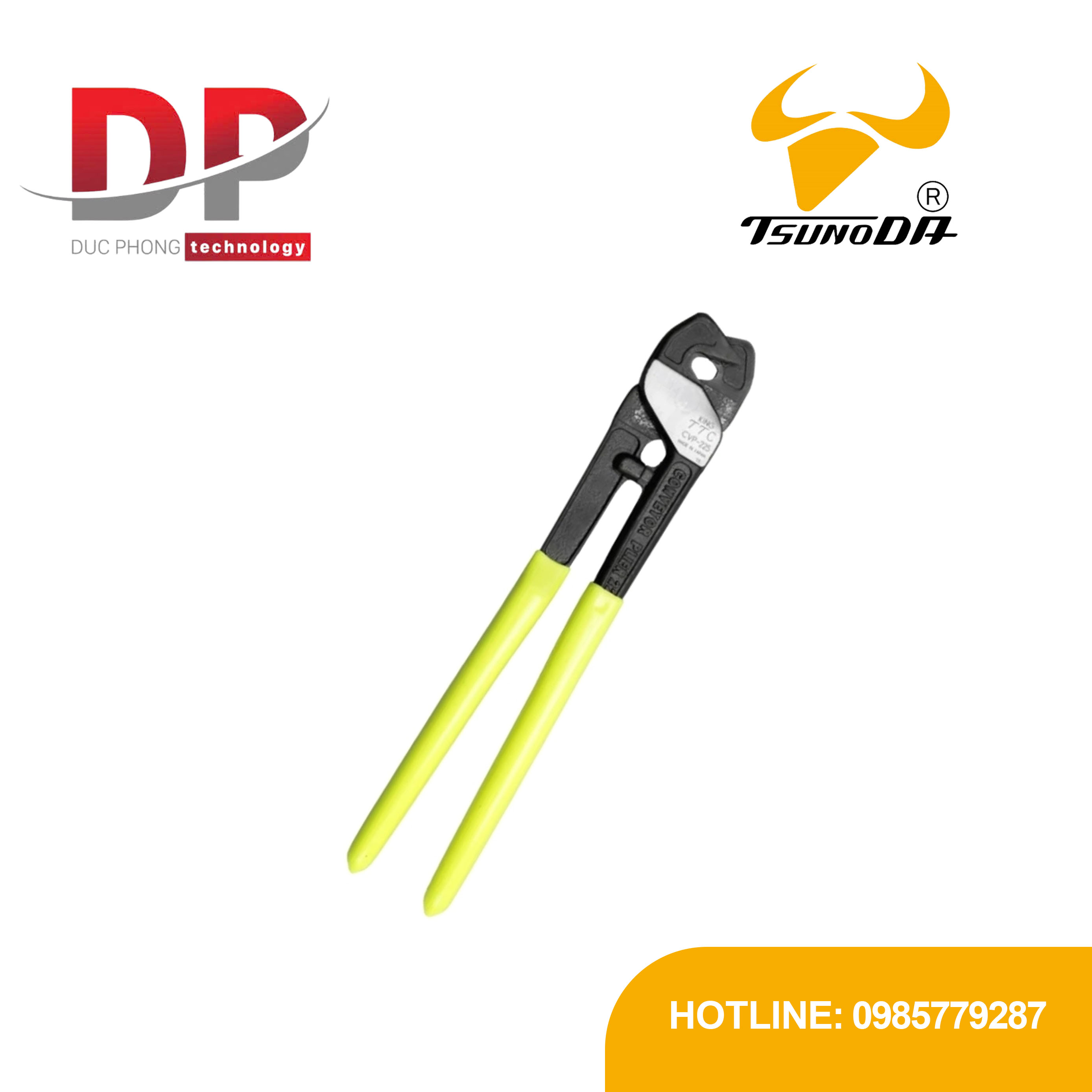 Kìm cắt dây đai 225mm Tsunoda CVP-225 | Kìm băng tải Nhật Bản