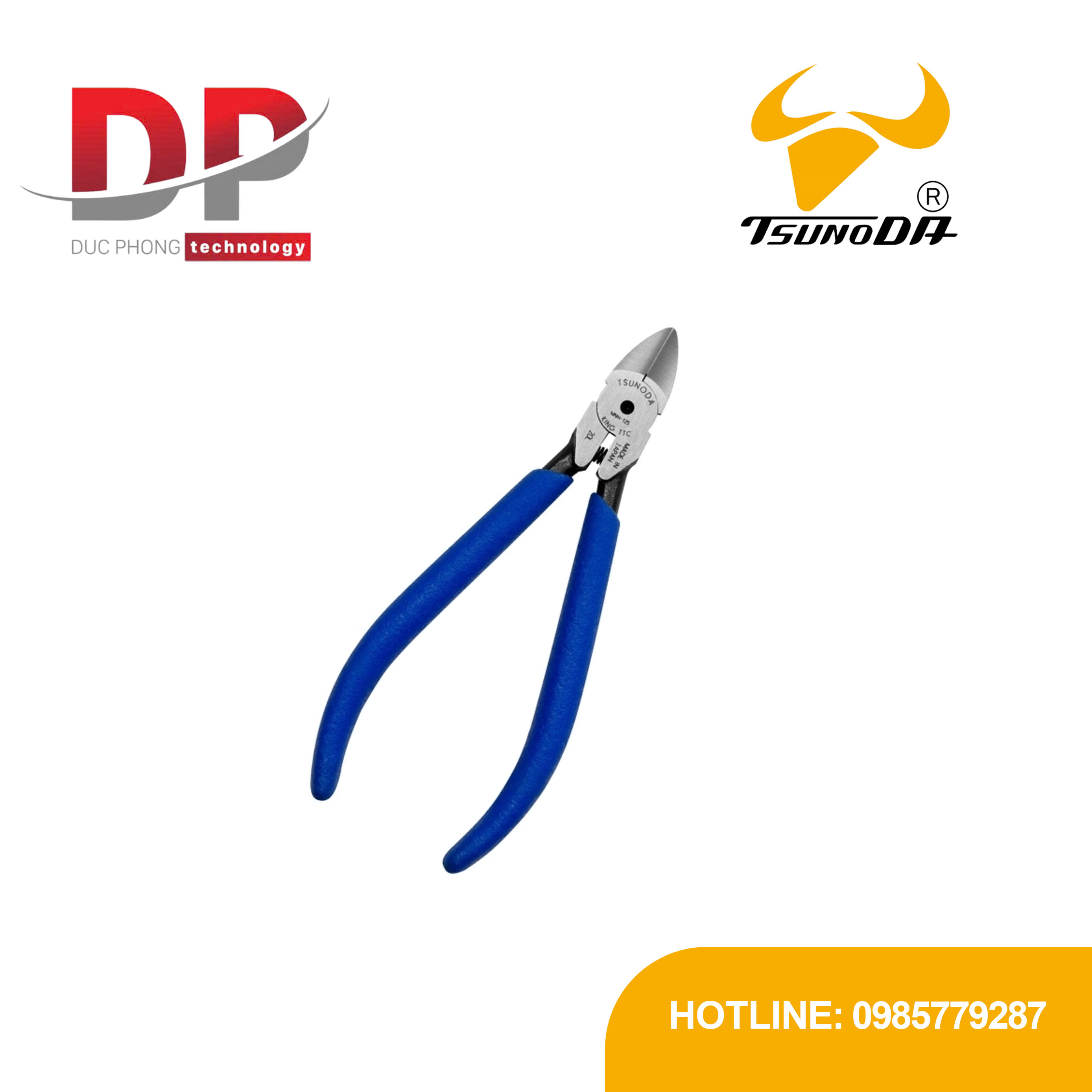 Kìm cắt điện tử loại cứng Tsunoda MNH-125 128mm