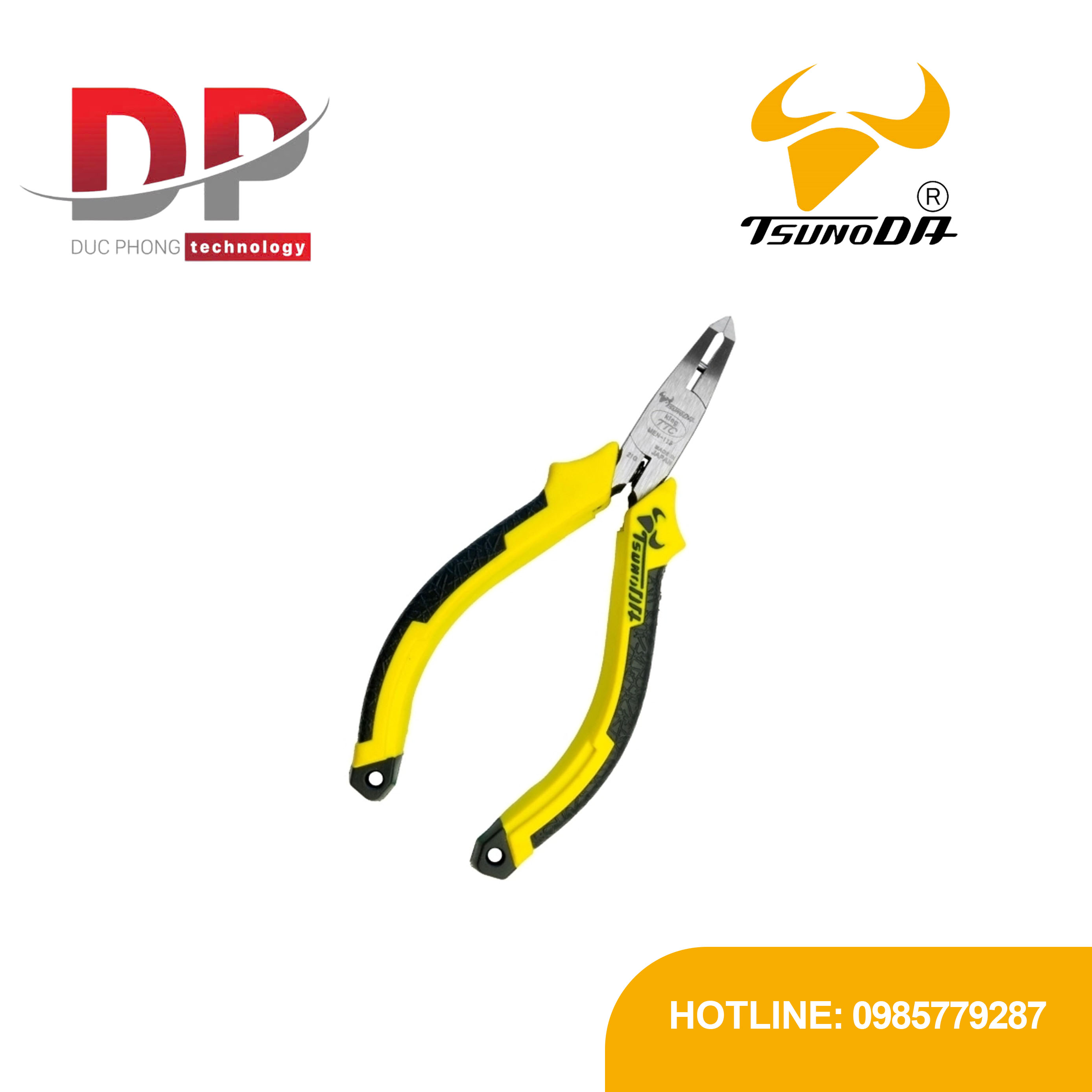 Kìm cắt góc 115mm Tsunoda MEN-115DG | Dụng cụ Nhật Bản chính hãng