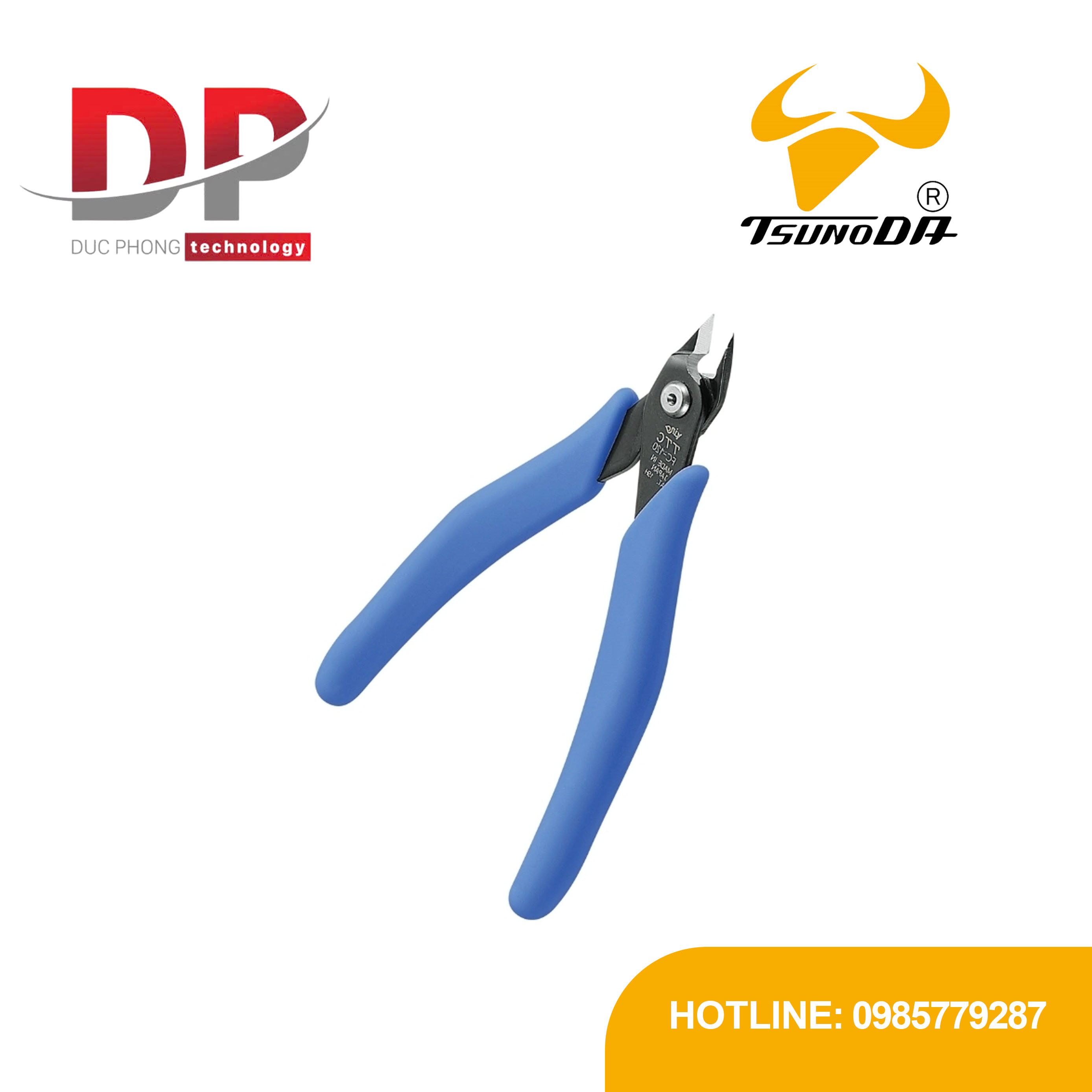 Kìm cắt linh kiện 120mm Tsunoda FC-120 | Kìm cắt dây điện tử Nhật Bản