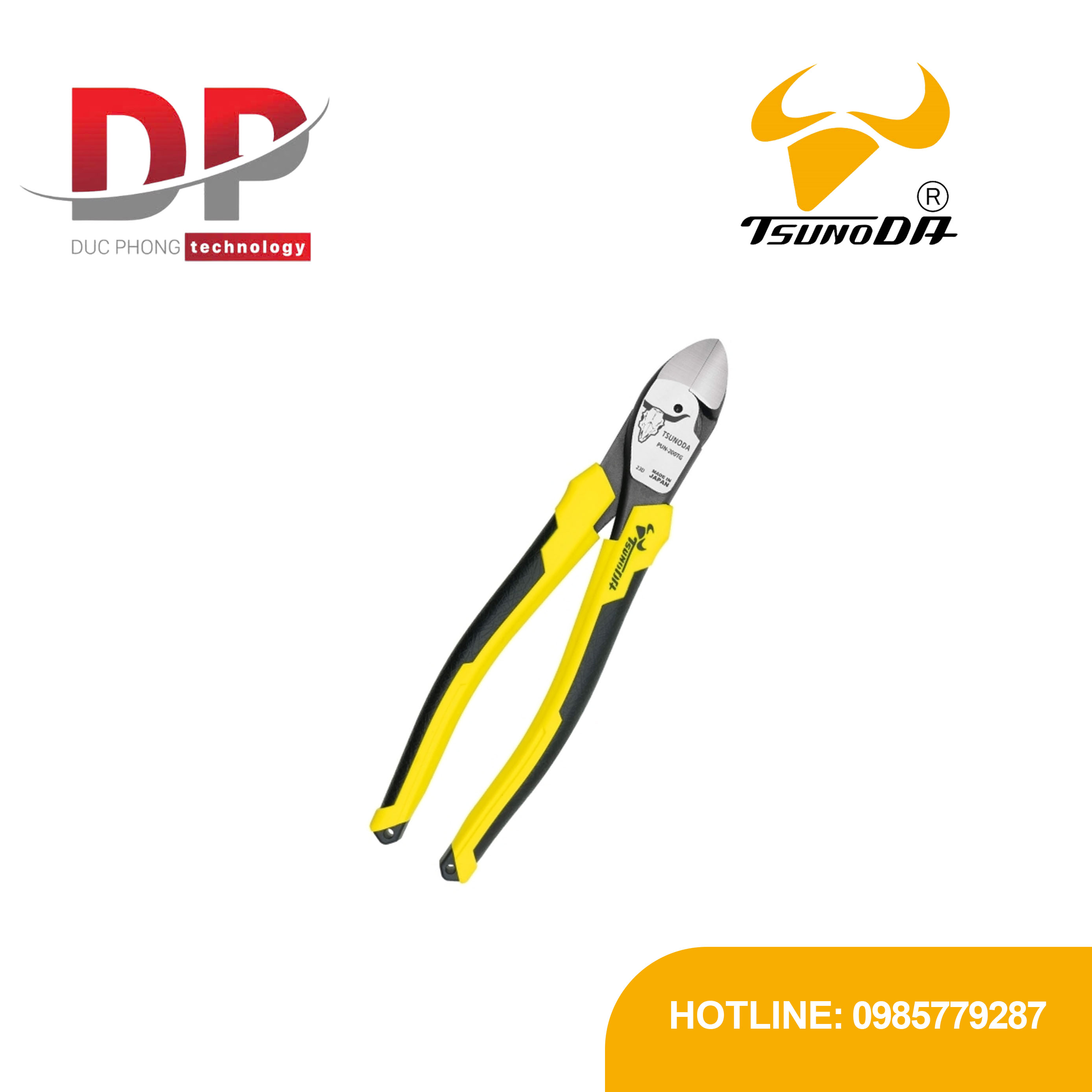 Kìm cắt lưỡi mỏng cán đúc Tsunoda PUN-200TG 200mm