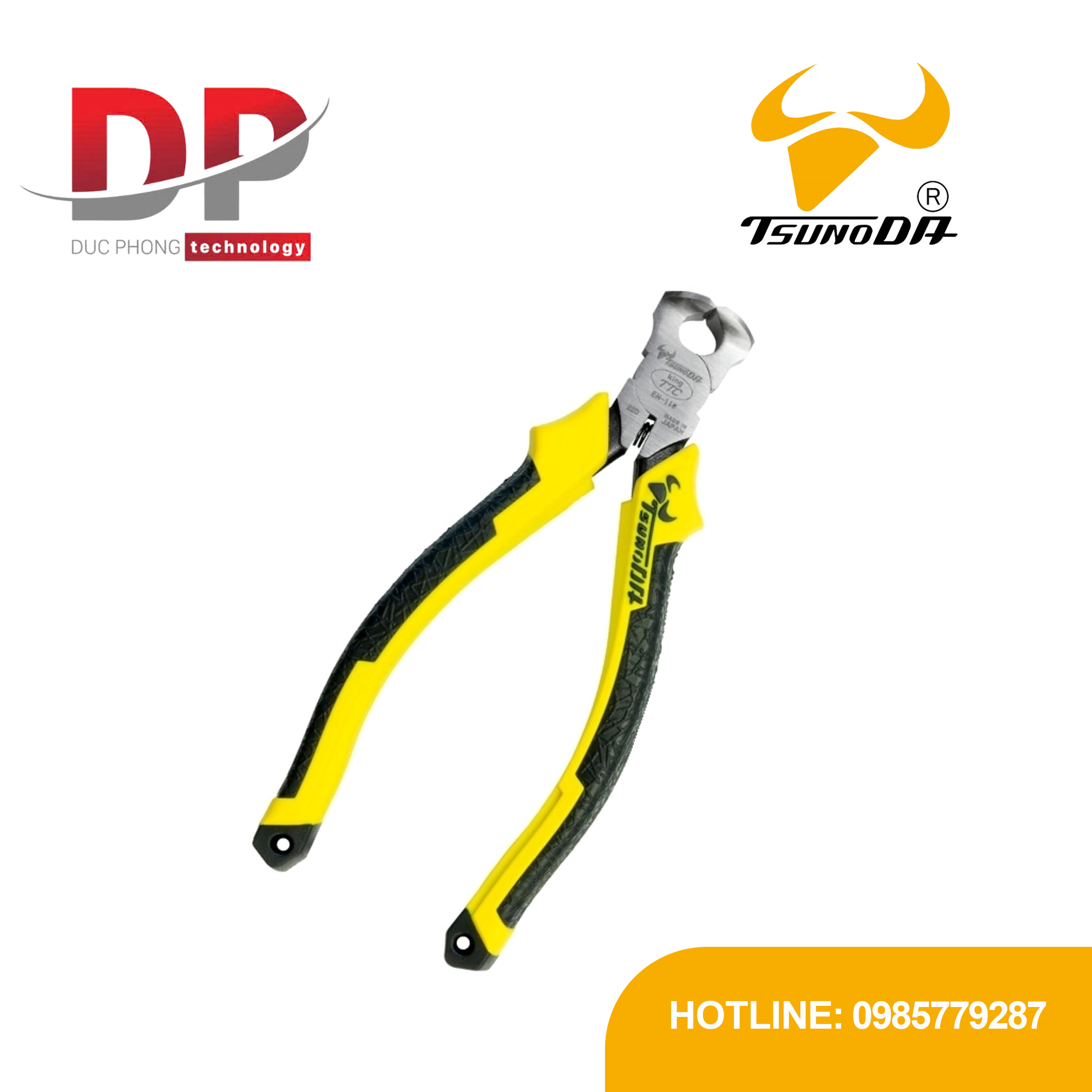 Kìm cắt mép 115mm Tsunoda EN-115DG | Kìm tổng hợp mini Nhật Bản