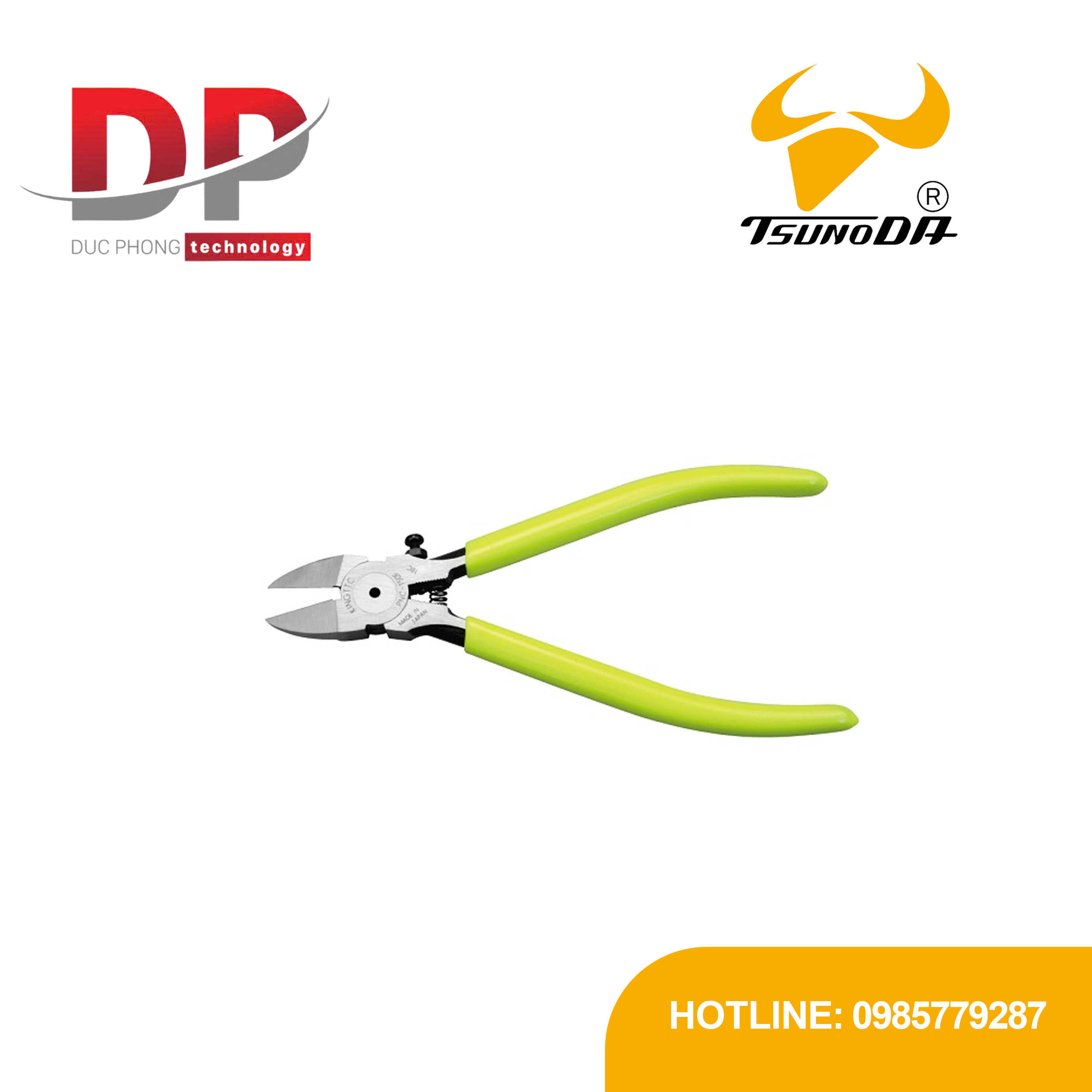 Kìm cắt nhựa có nút điều chỉnh Tsunoda PNC-150F 153mm Nhật Bản