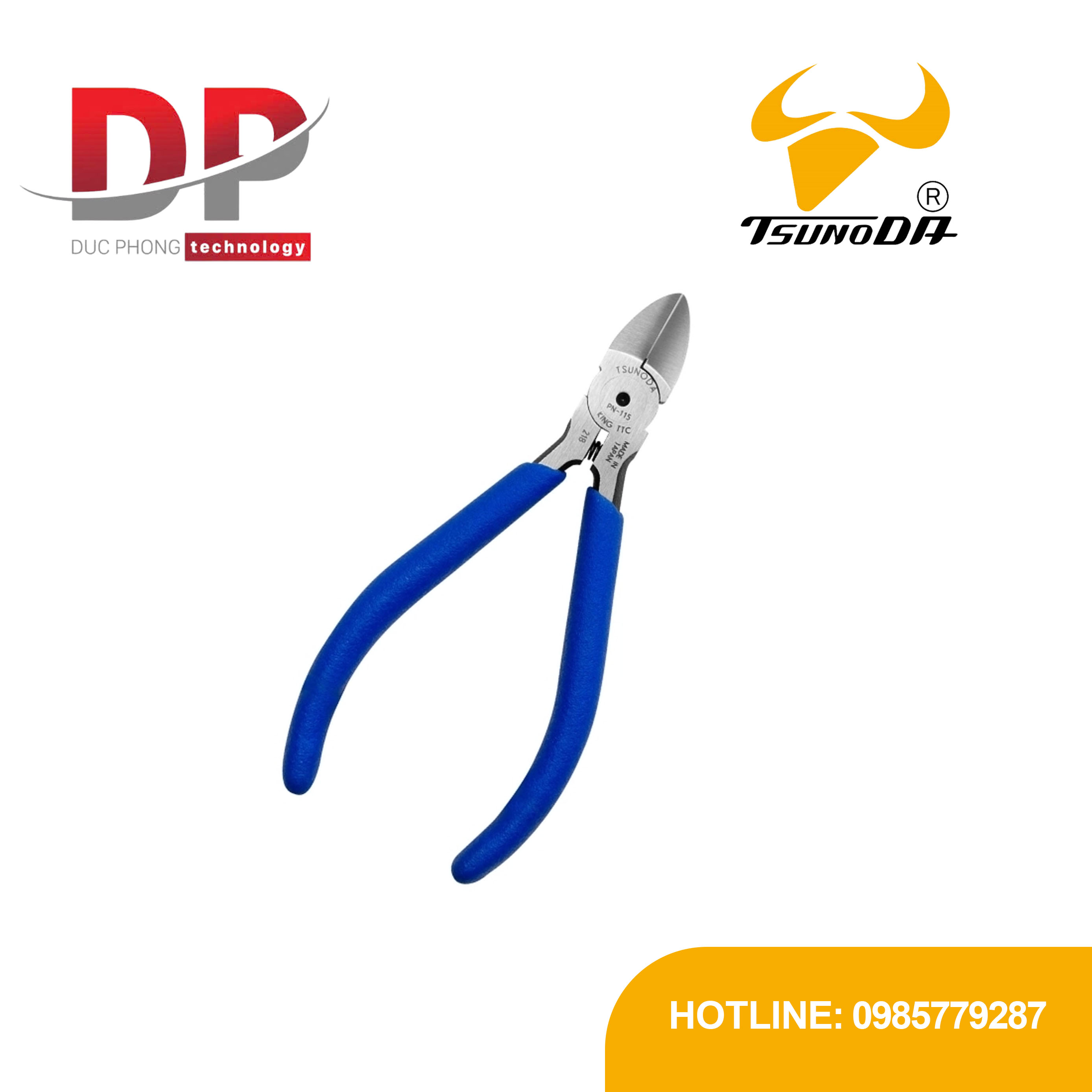 Kìm cắt nhựa Tsunoda PN-115 118mm Nhật Bản, nhỏ gọn
