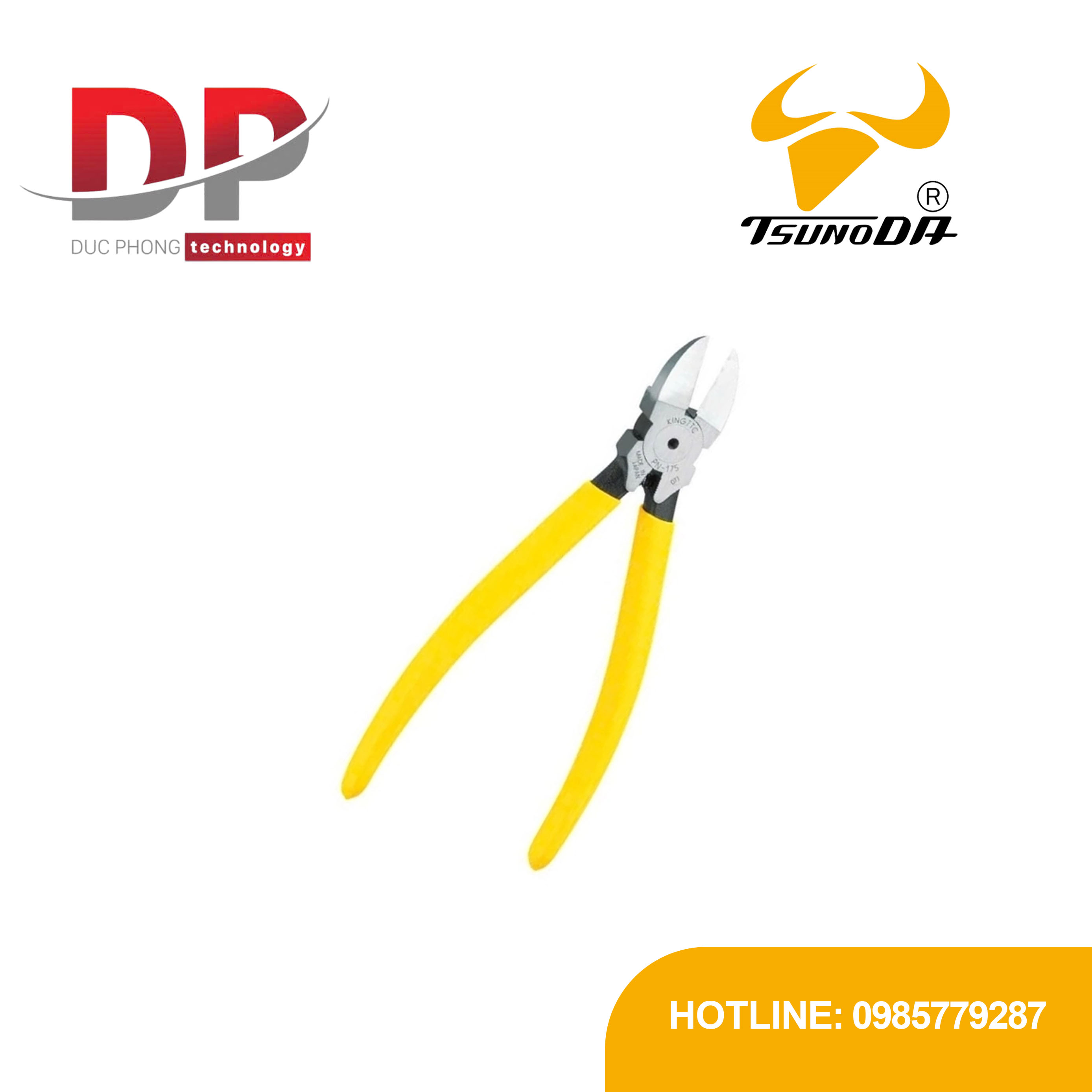 Kìm cắt nhựa Tsunoda PN-175 180mm Nhật Bản, cắt nhựa phi 5.0 mm