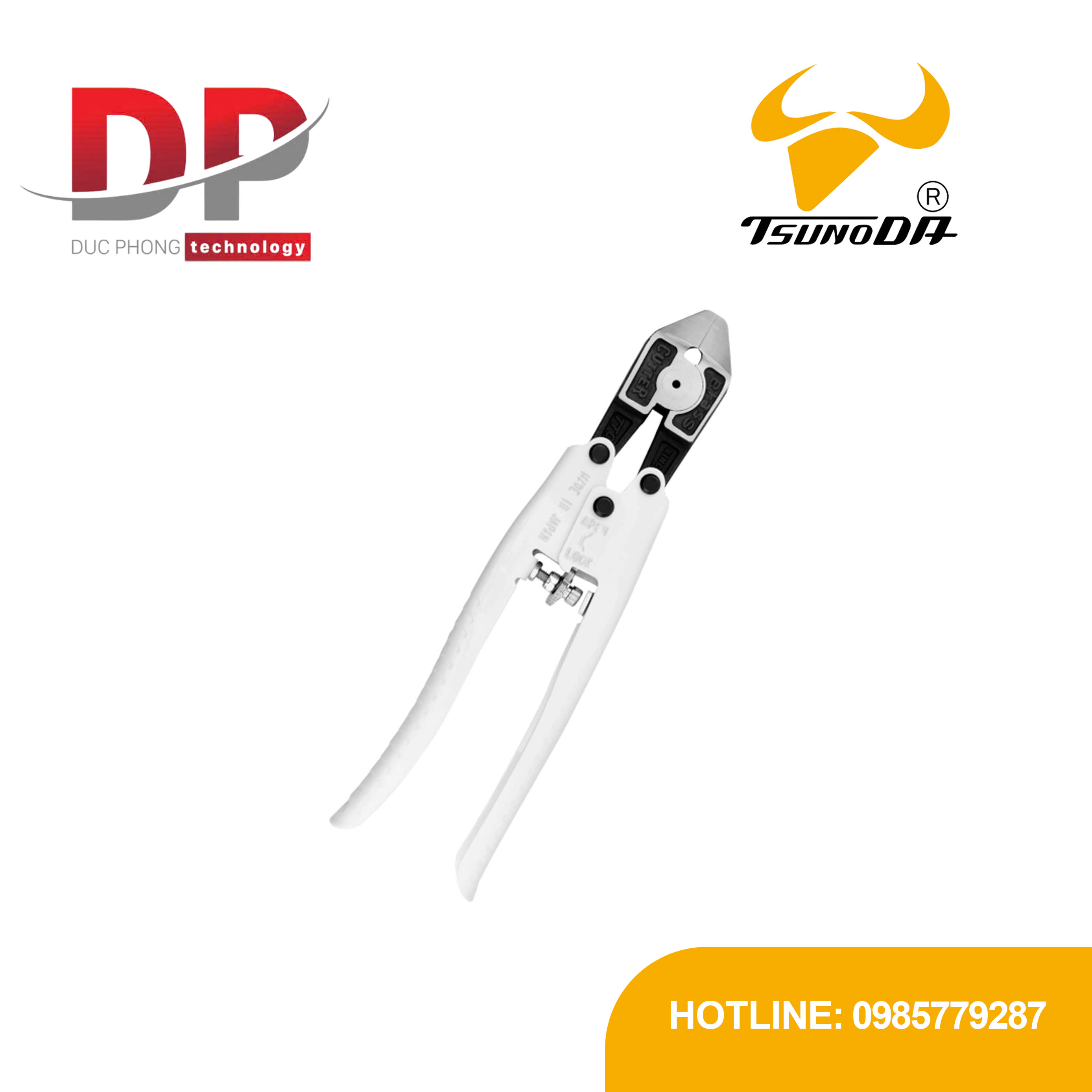 Kìm cộng lực cắt đồng thau lưỡi cong Tsunoda PC-1300 230mm