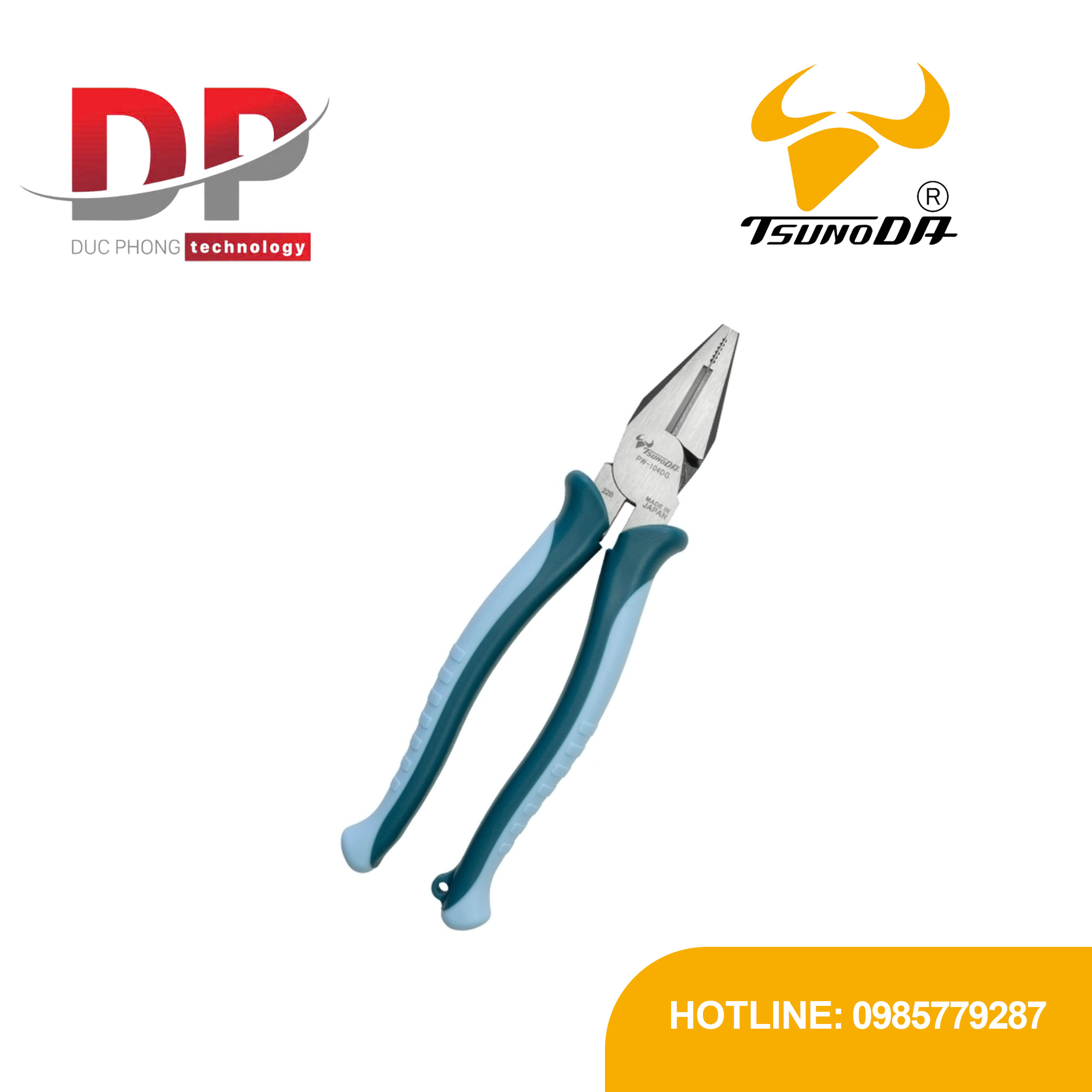 Kìm điện tác động mạnh Tsunoda PW-104DG 200mm