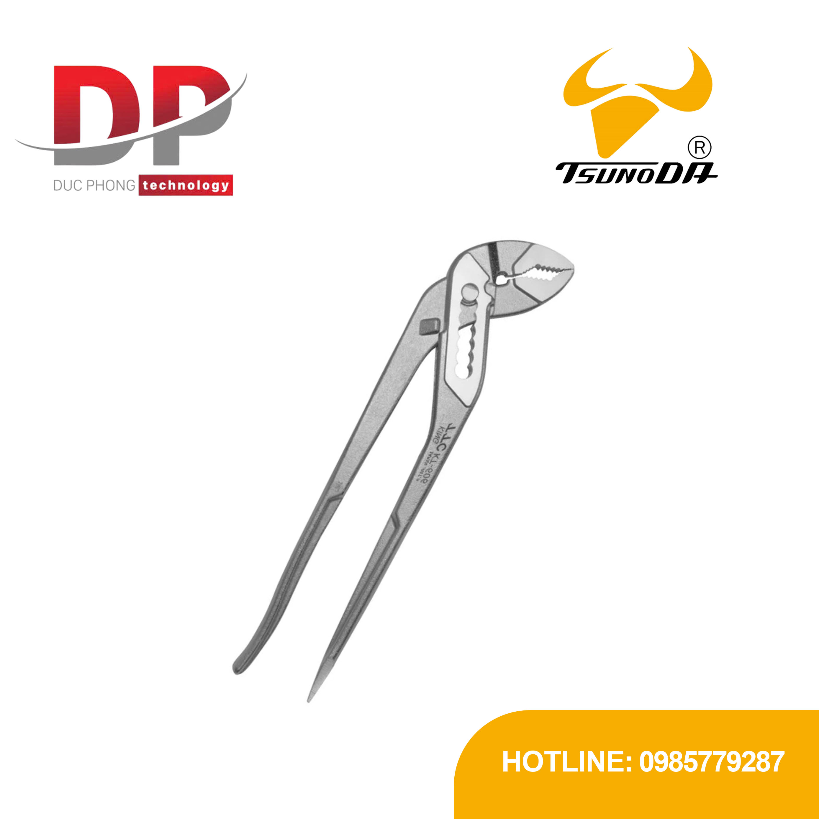 Kìm mỏ quạ 250mm Tsunoda KT-606 | Kìm nước Nhật Bản đa năng