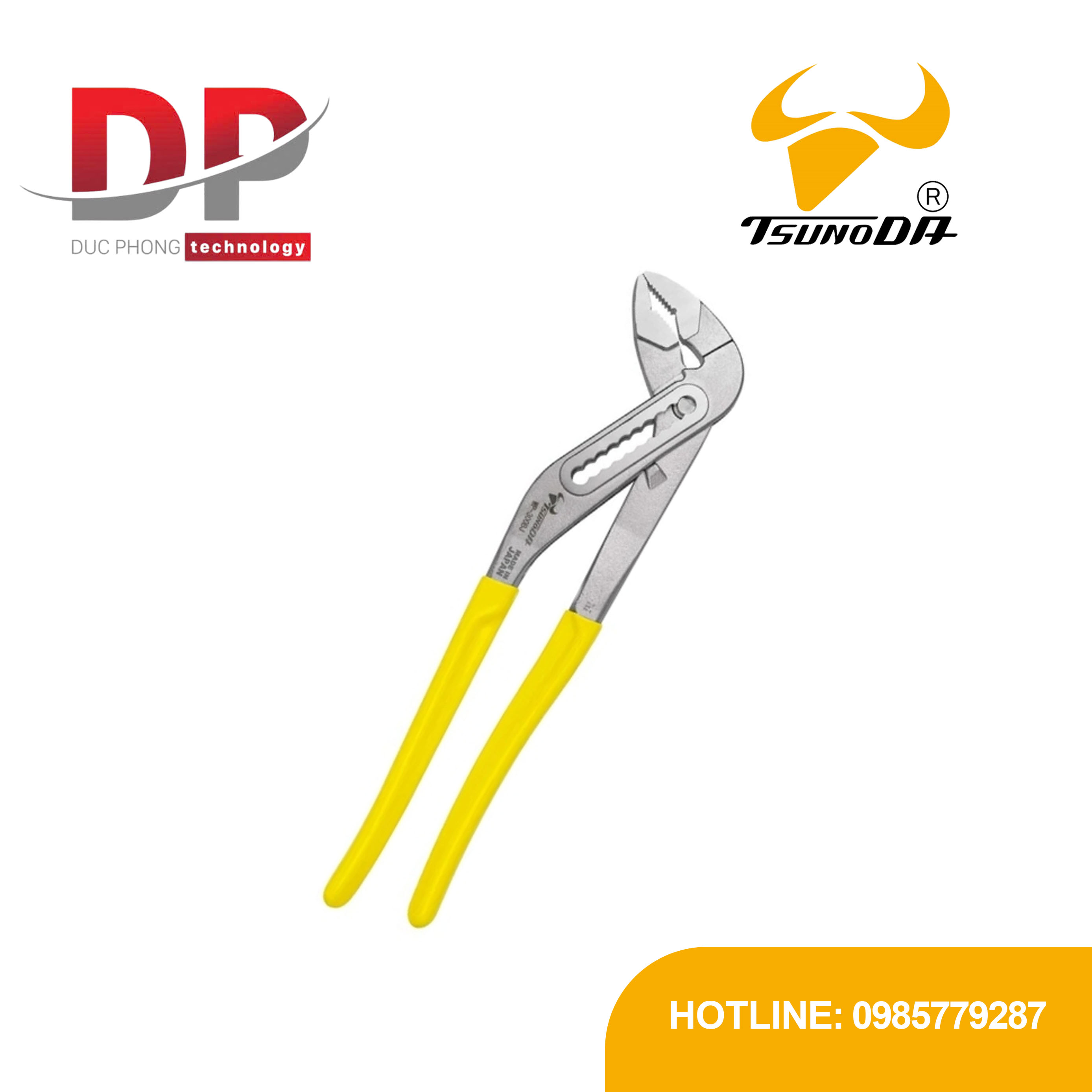 Kìm mỏ quạ khớp hộp Tsunoda WP-300BJ 12 inch, 10 nấc, phi68 mm