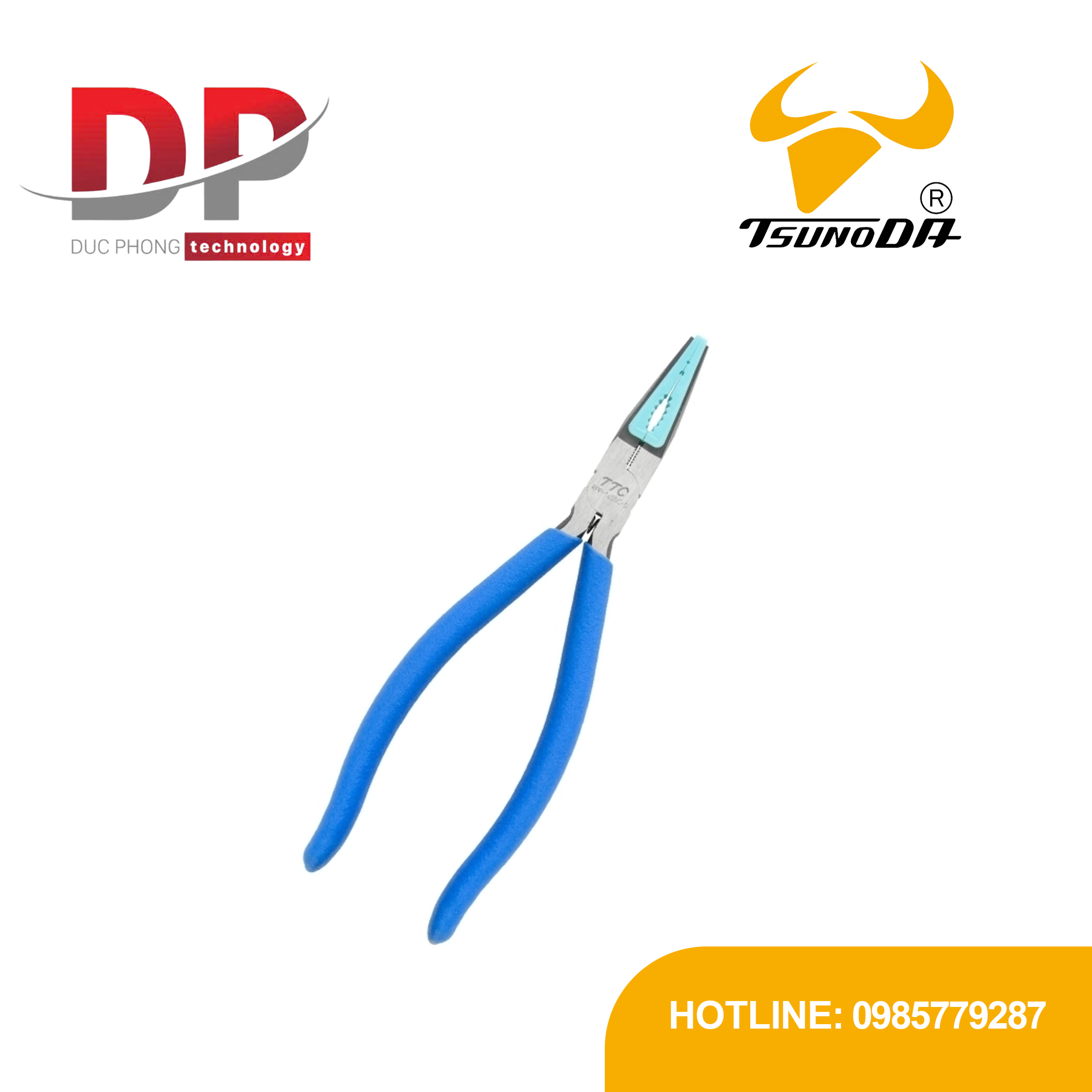 Kìm mũi nhọn hàm nhựa Tsunoda RPP-165SC-S 165 mm