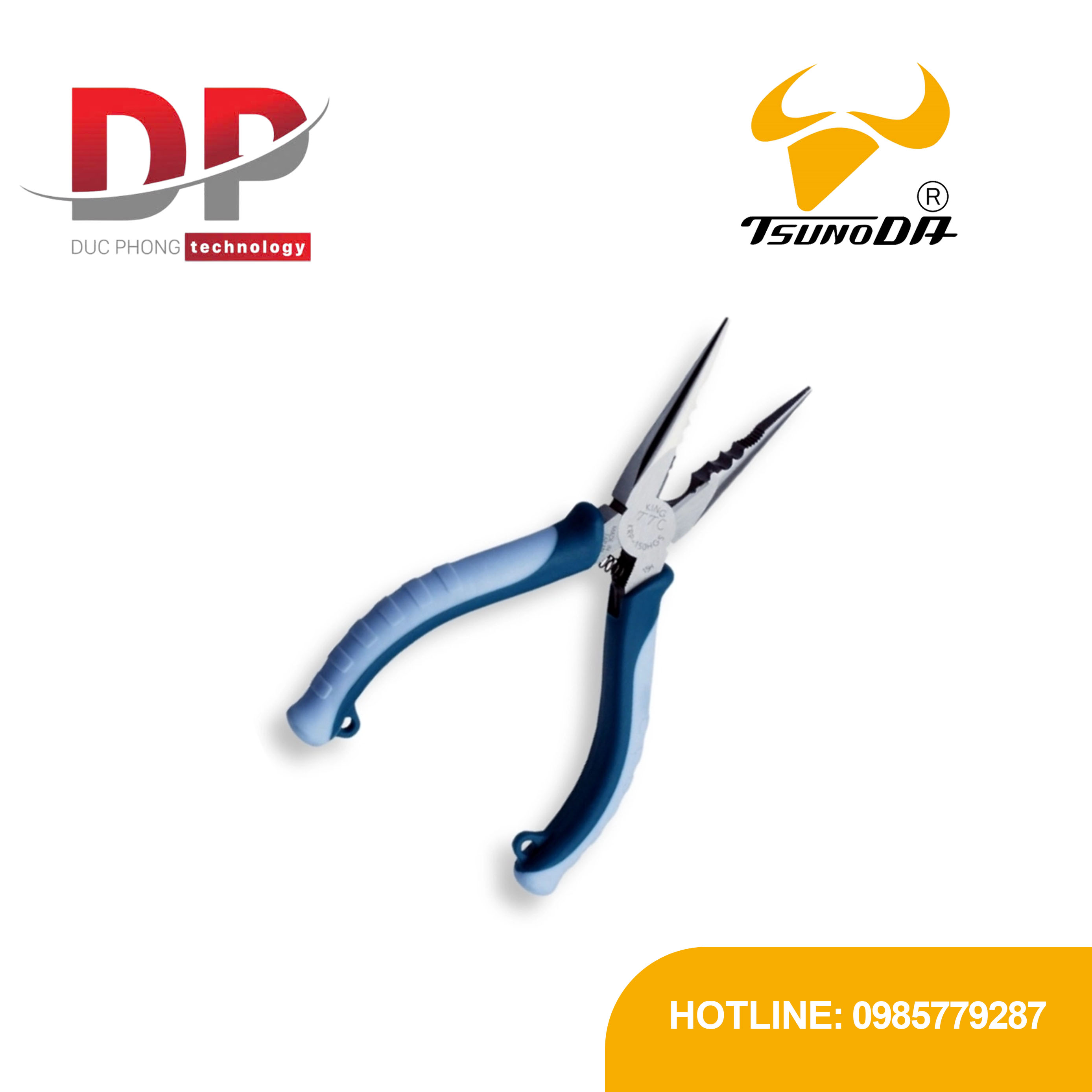 Kìm nhọn đa năng 150mm Tsunoda KRP-150HGS | Kìm mũi dài tuốt dây Nhật Bản