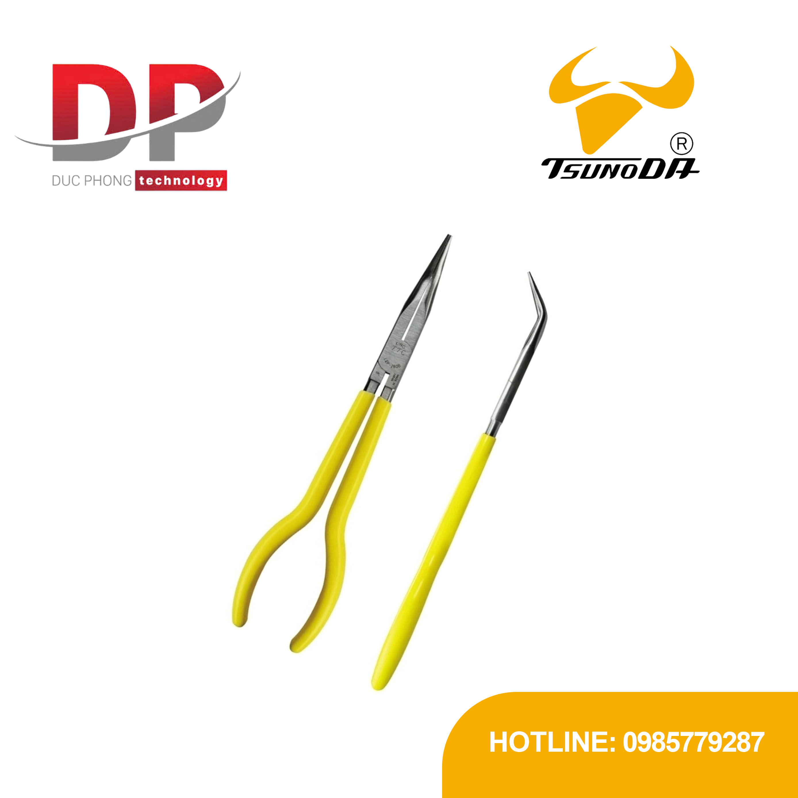 Kìm nhọn mũi cong 280mm Tsunoda LRP-280B | Kìm mũi dài Nhật Bản