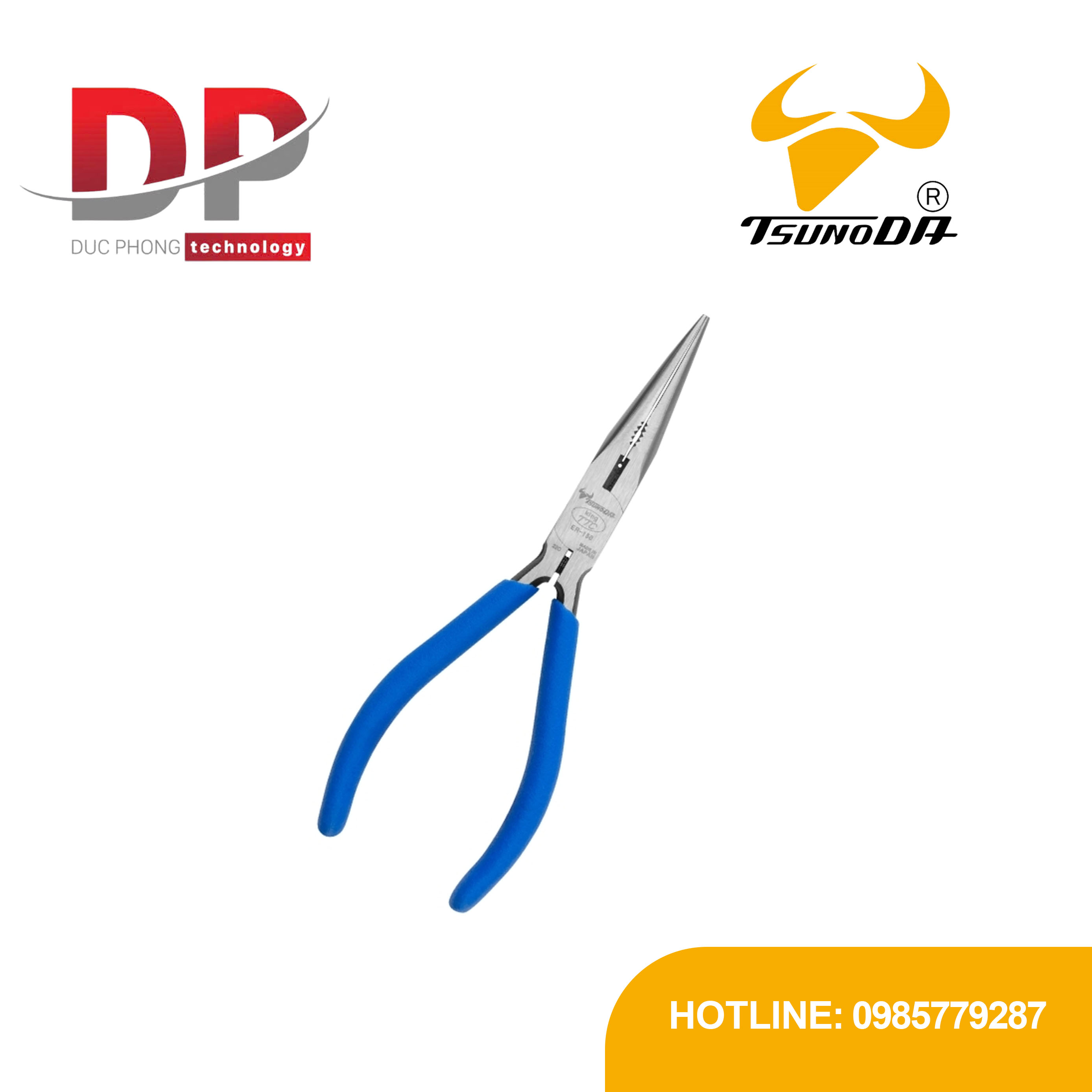 Kìm mũi nhọn dài 150mm Tsunoda ER-150 | Kìm kẹp điện tử Nhật Bản