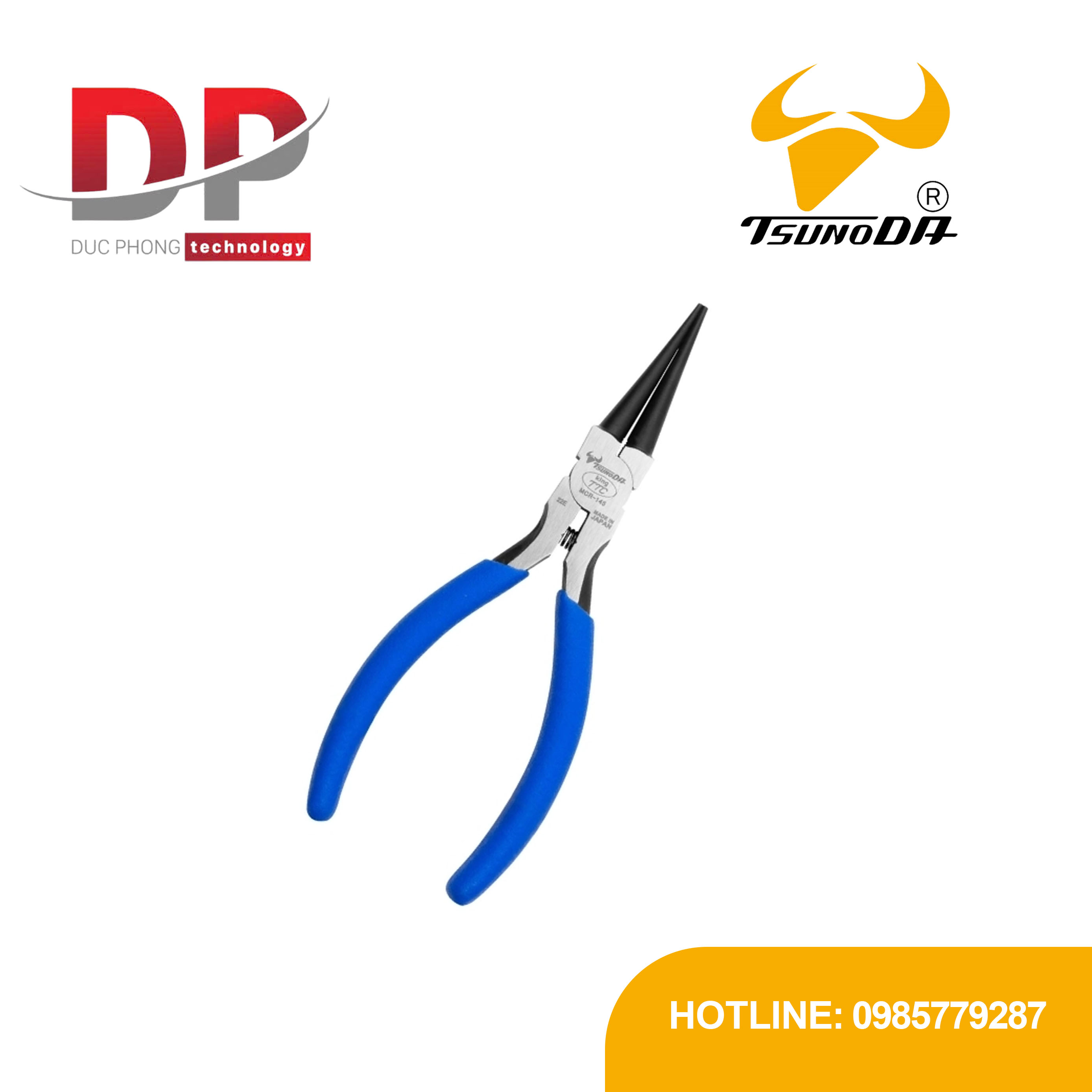 Kìm nhọn mũi tròn 145mm Tsunoda MCR-145 | Dụng cụ Nhật Bản