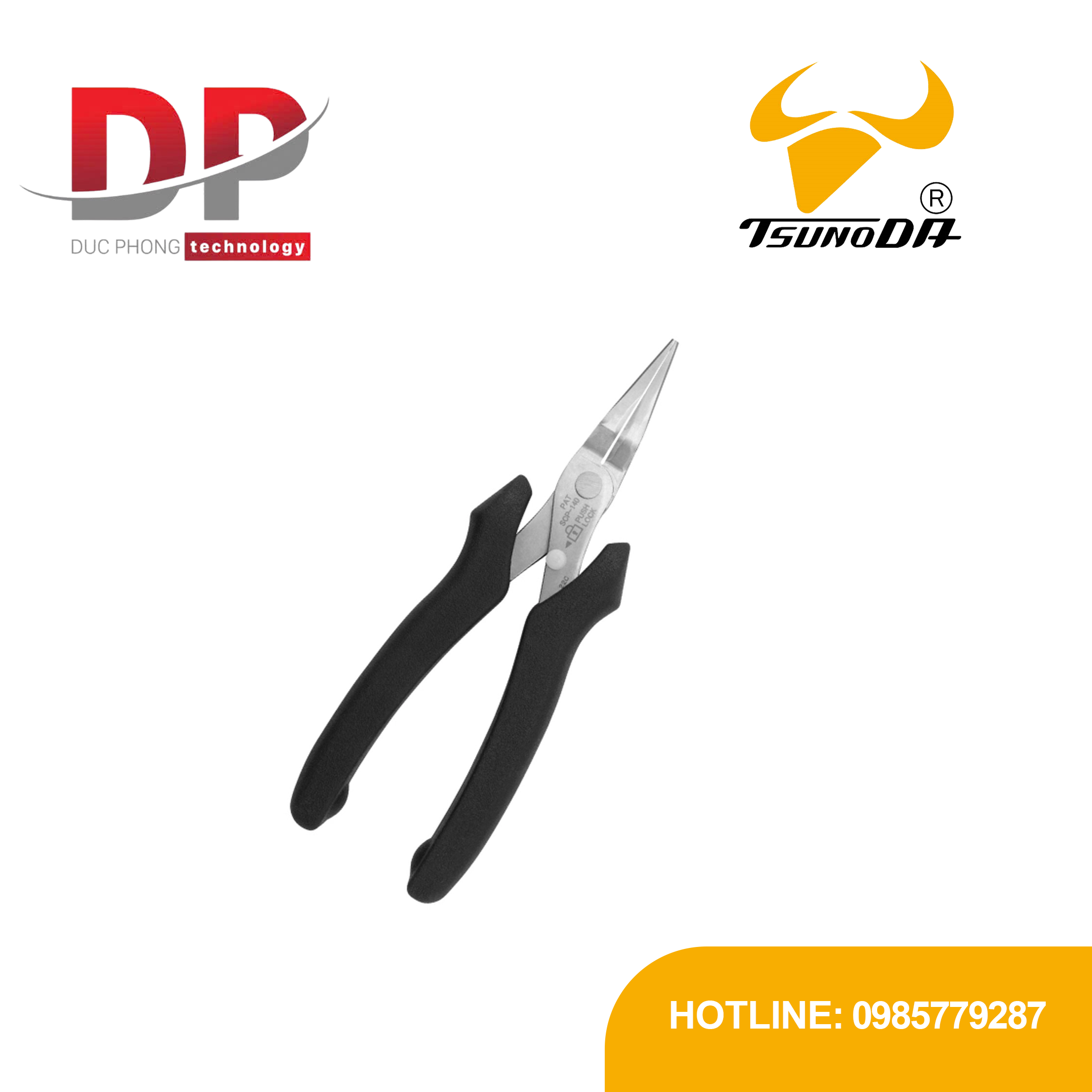 Kìm nhọn thép không gỉ Tsunoda SCP-140 140 mm