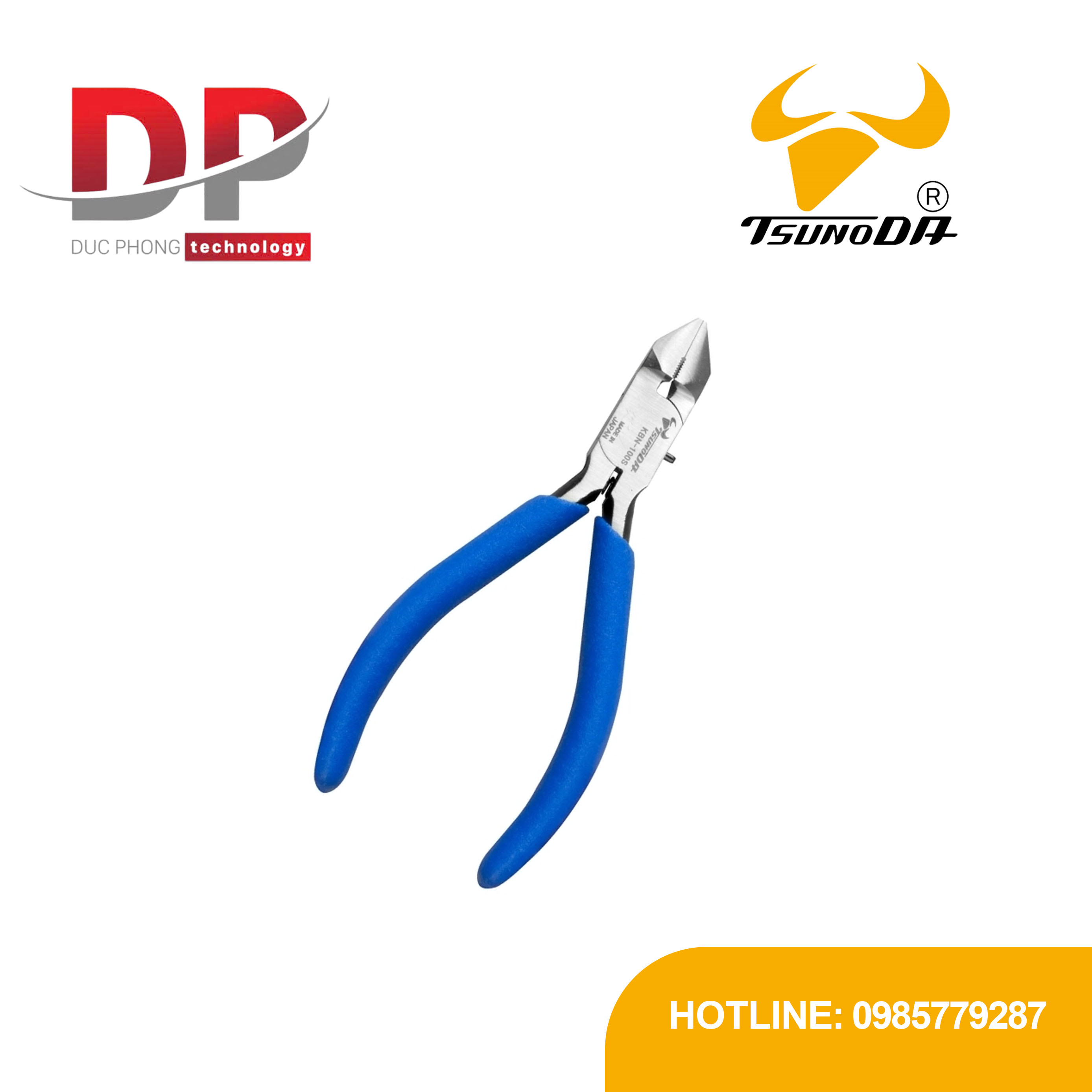 Kìm siết và cắt dây rút nhựa 100mm Tsunoda KBN-100S