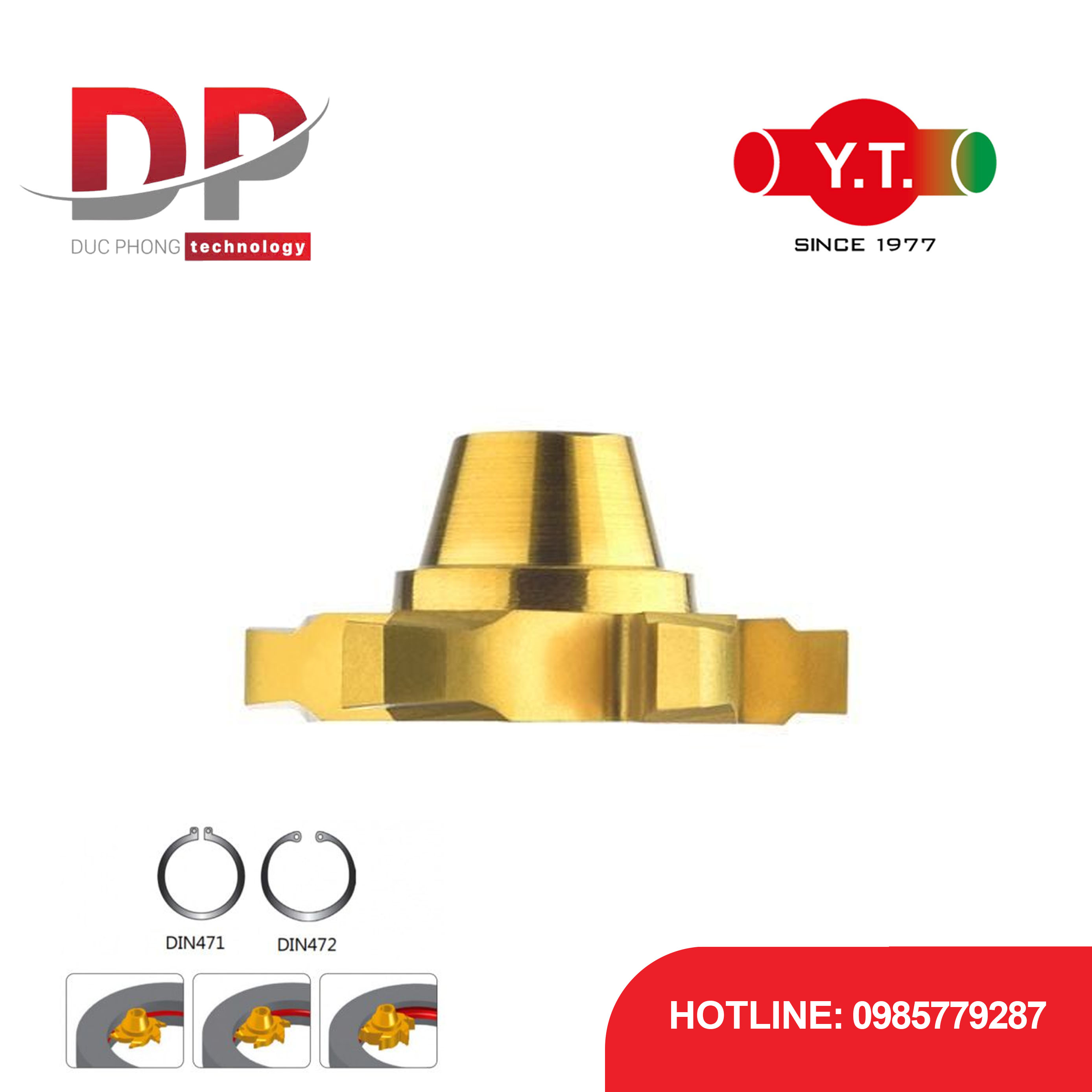 Mảnh dao phay rãnh khóa YIH TROUN UFO Circlip C3T