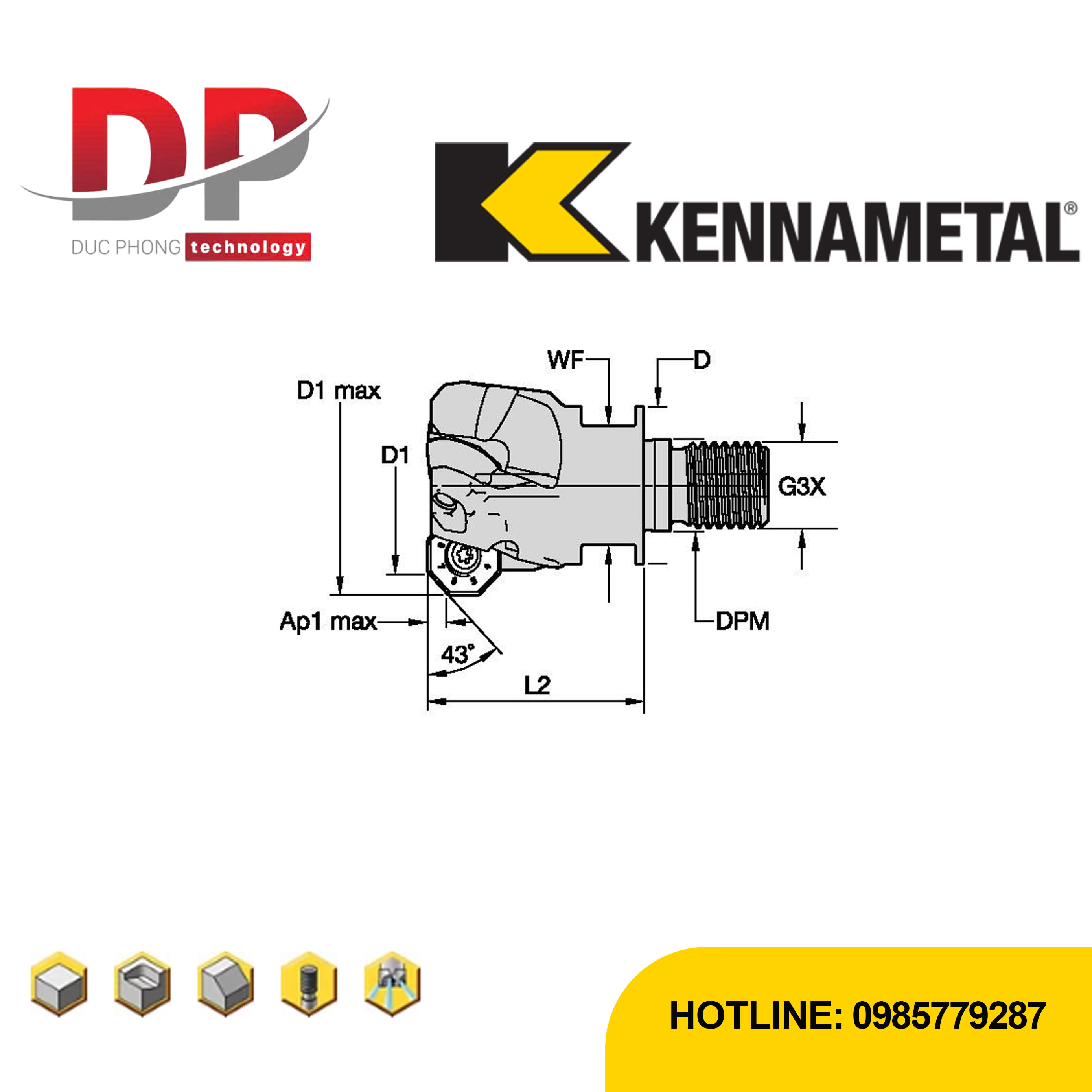 Thông số dao phay kennametal