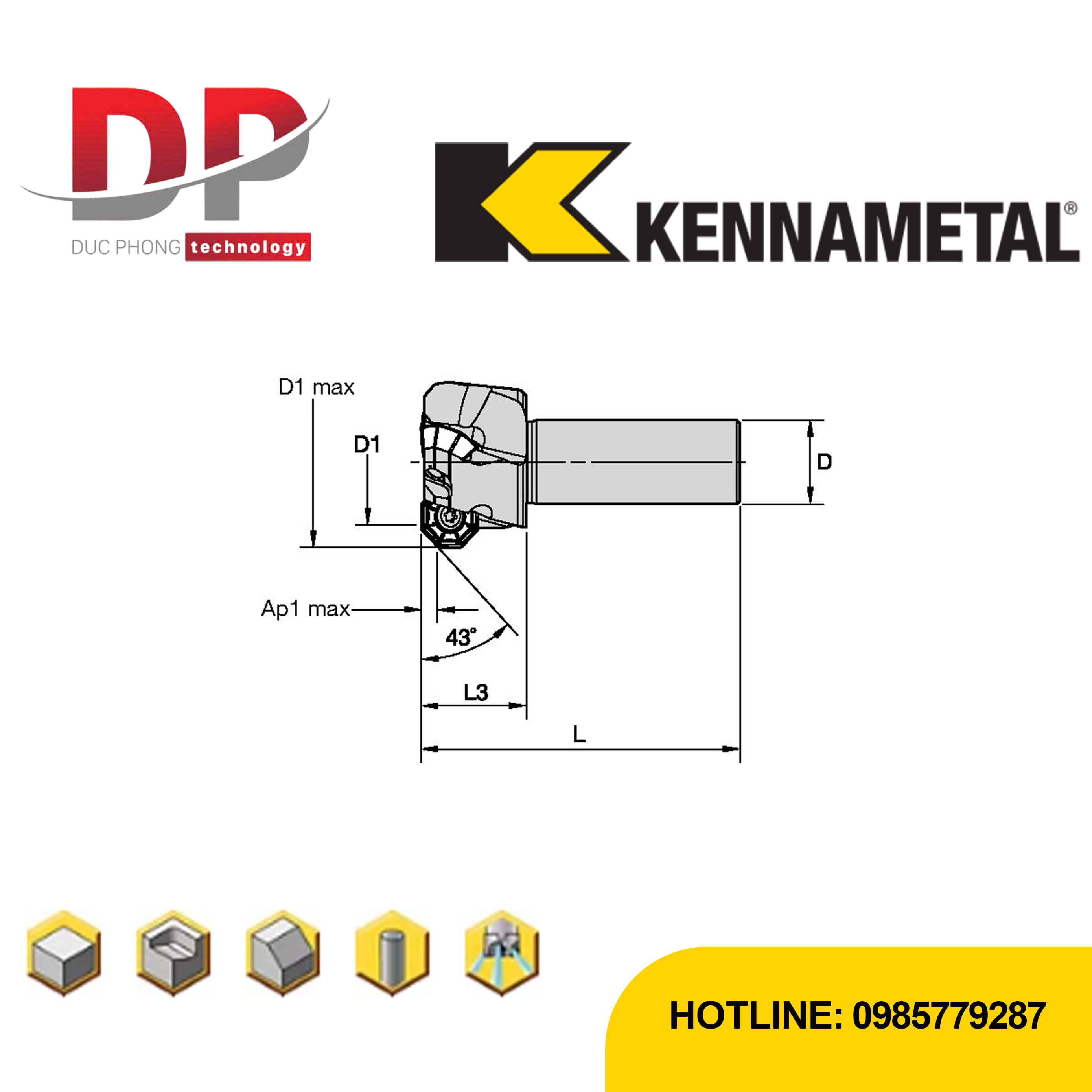 Thông số dao phay kennametal