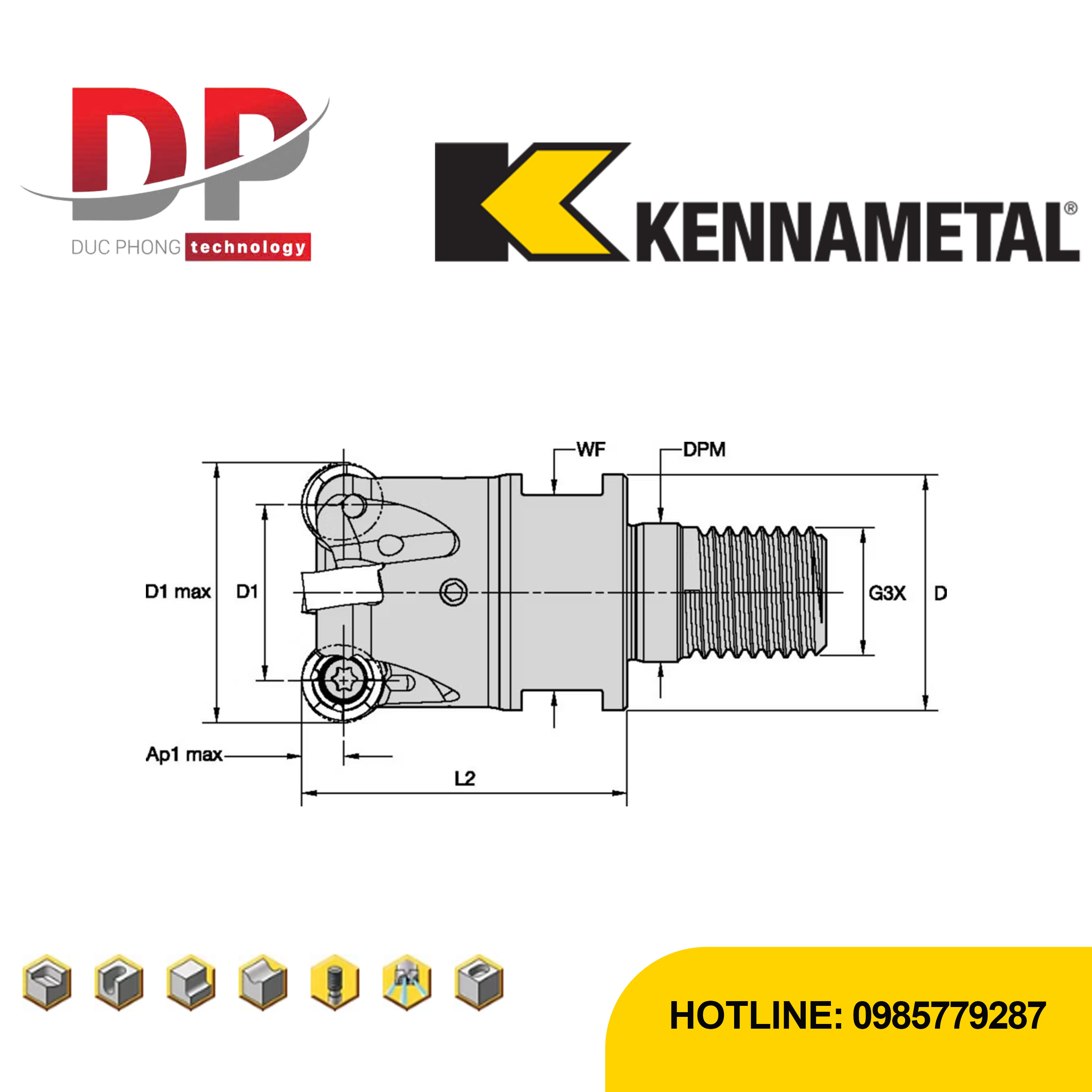 Thông số dao phay kennametal