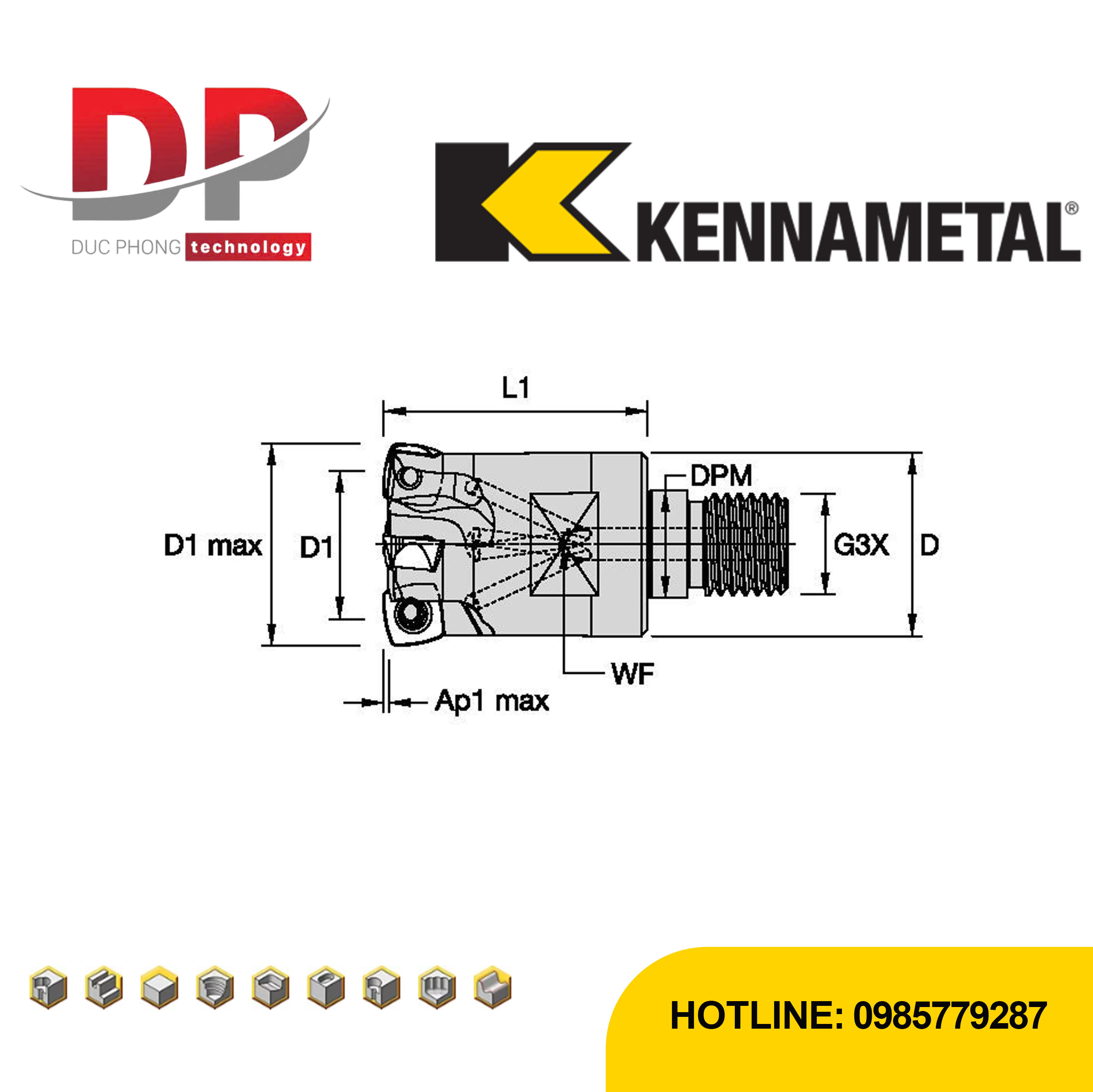 Thông số dao phay kennametal