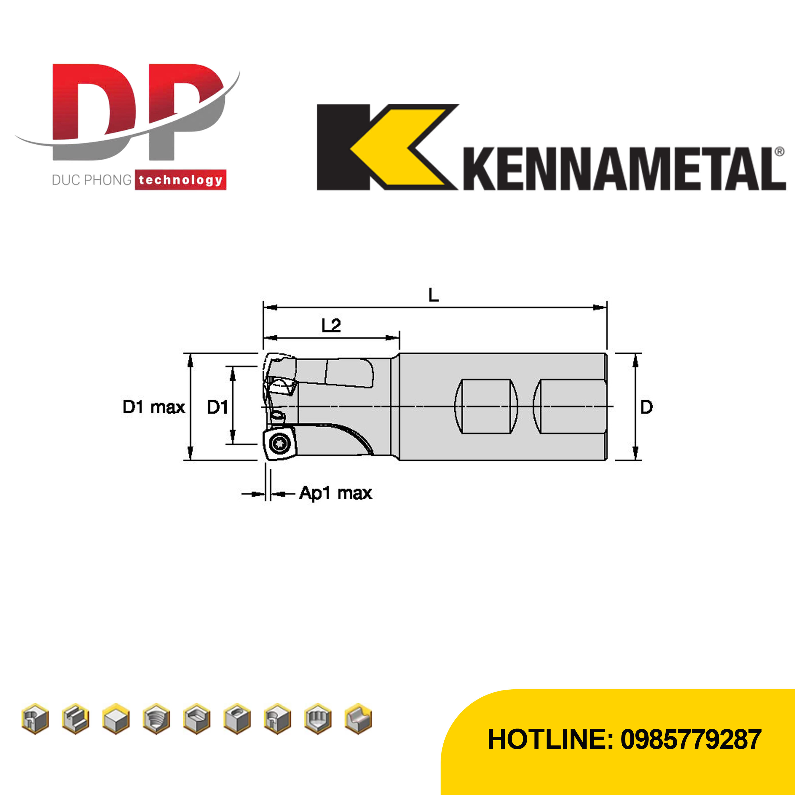 Thông số dao phay kennametal