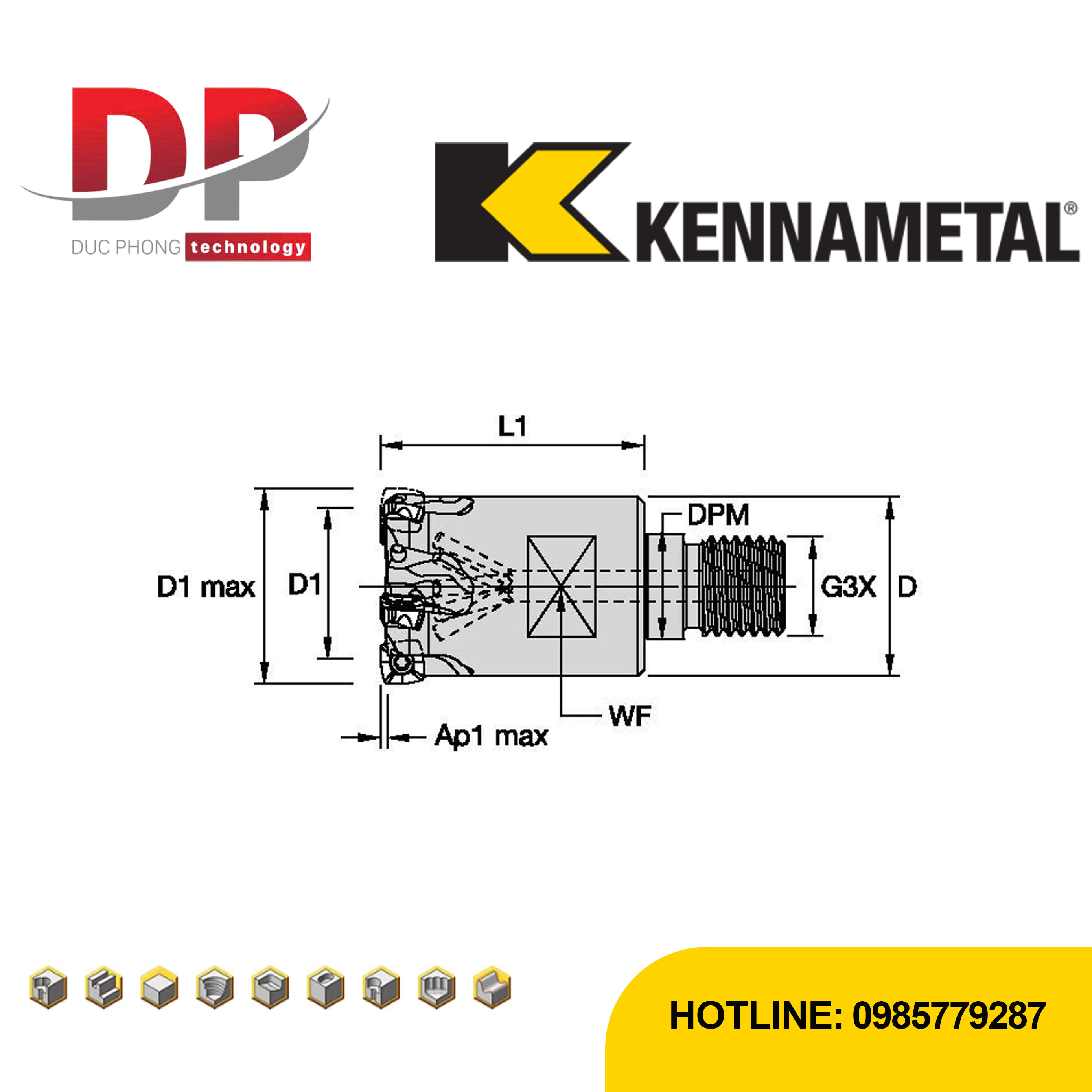 Thông số dao phay kennametal