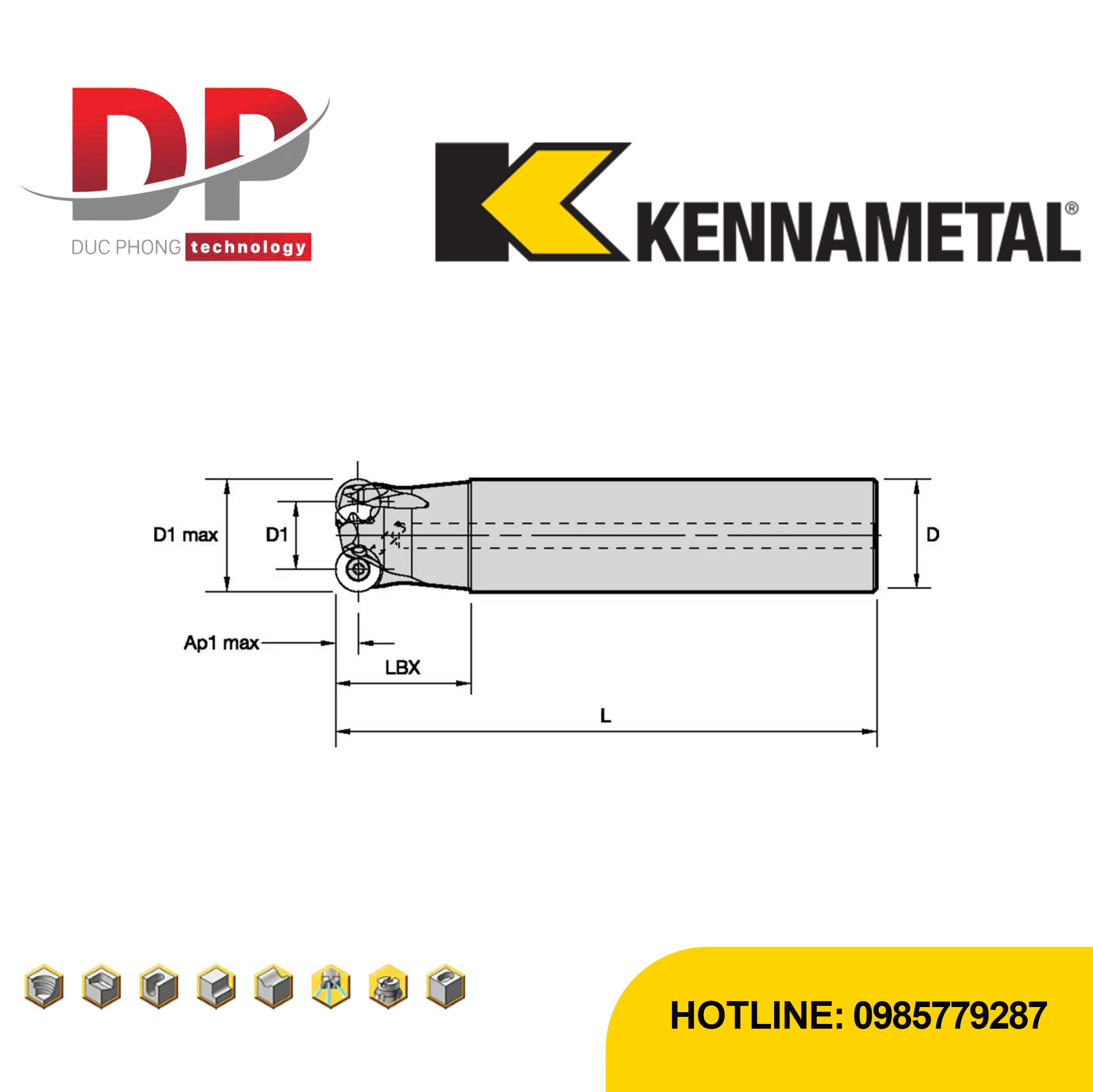 Thông số dao phay kennametal