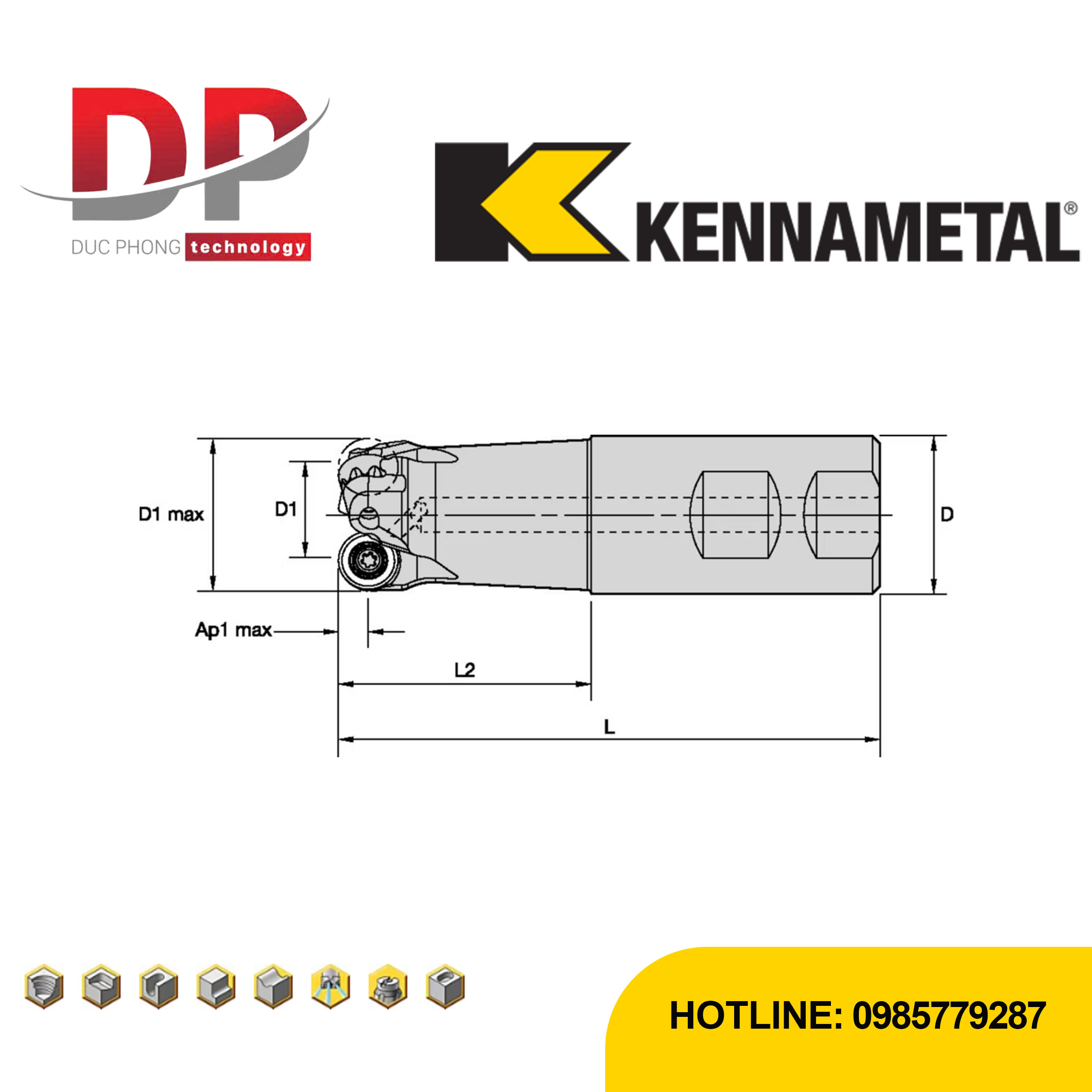 Thông số dao phay kennametal