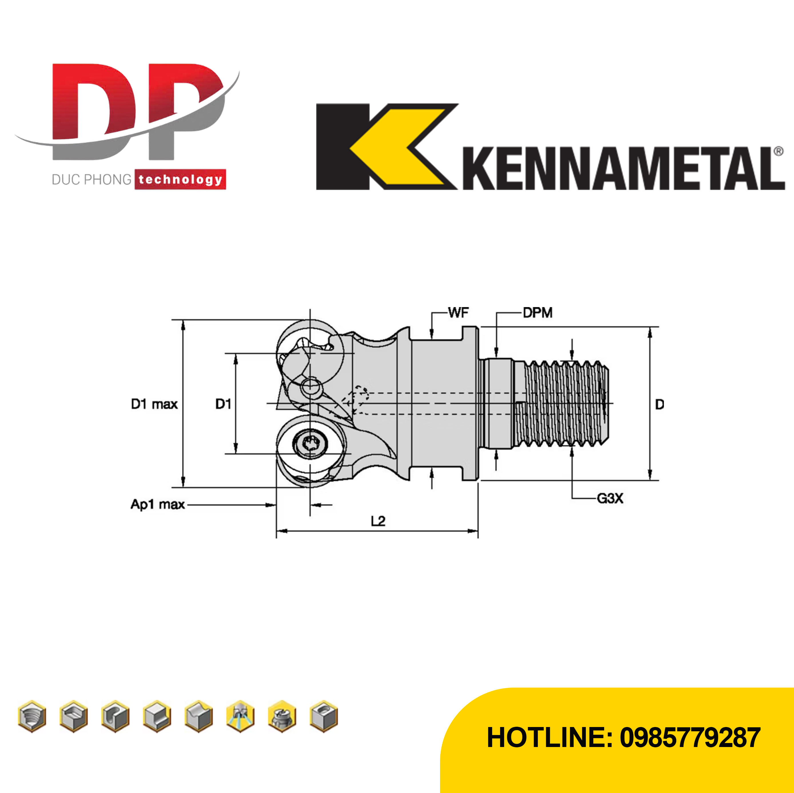 Thông số dao phay kennametal