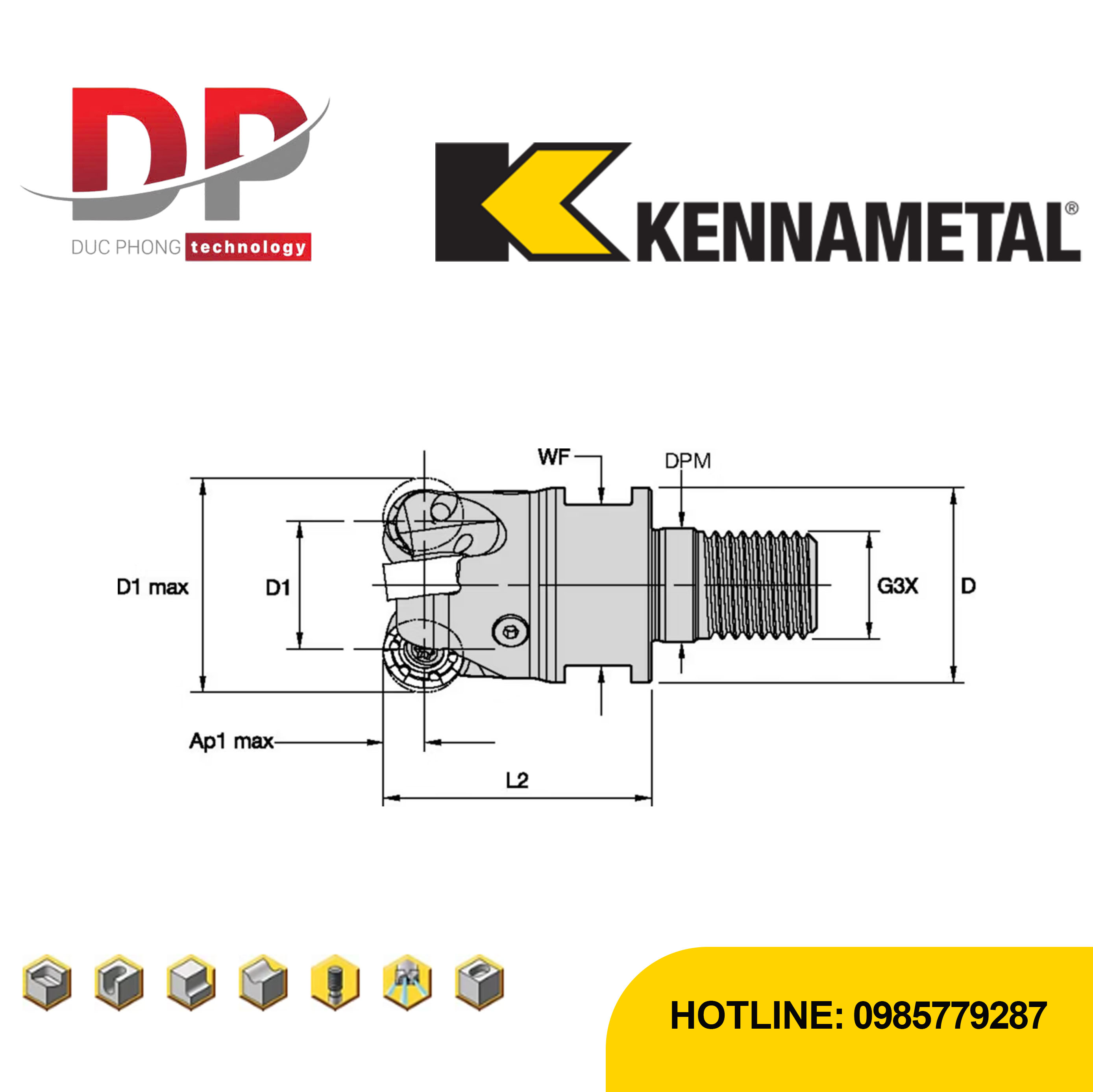 Thông số dao phay kennametal