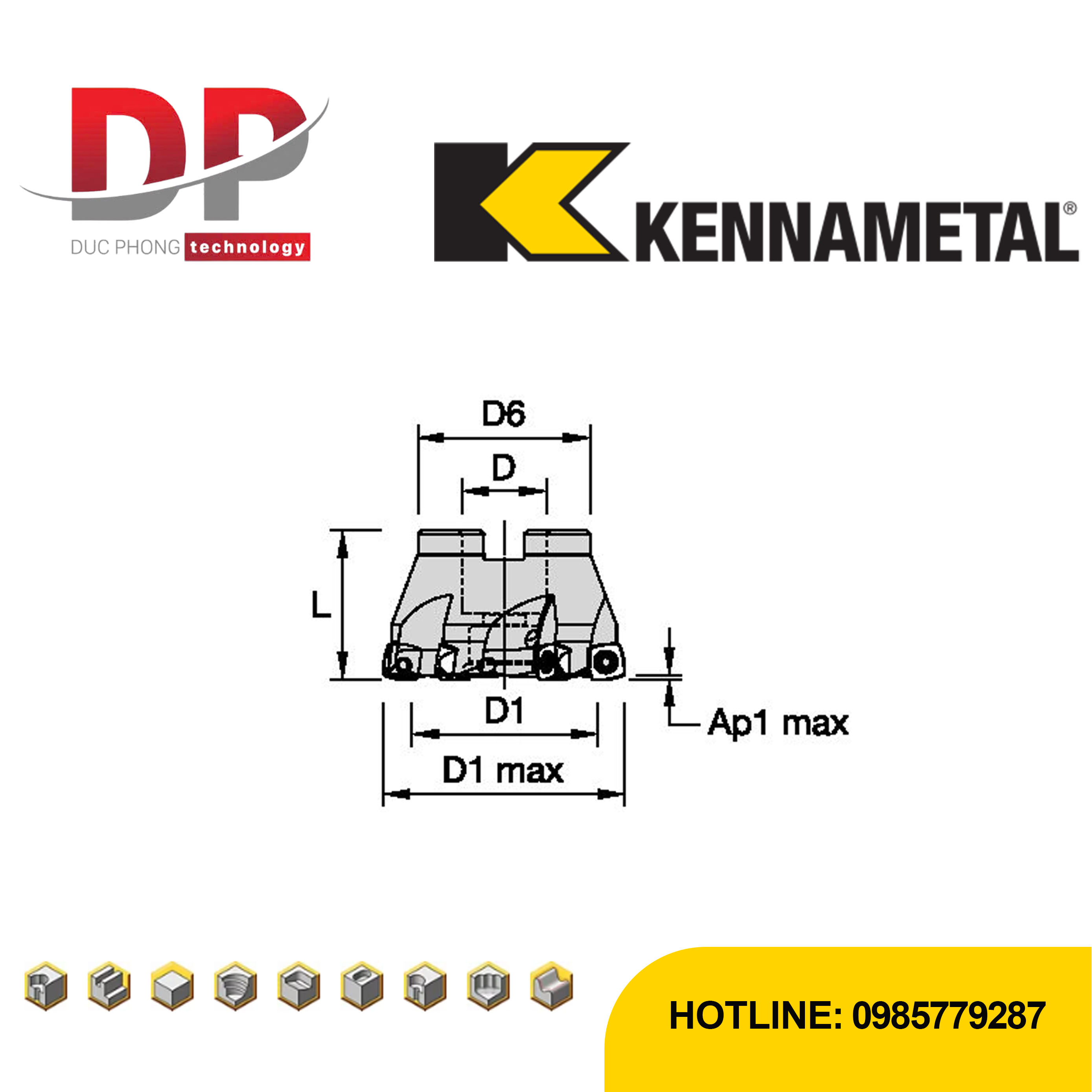 Thông số dao phay kennametal