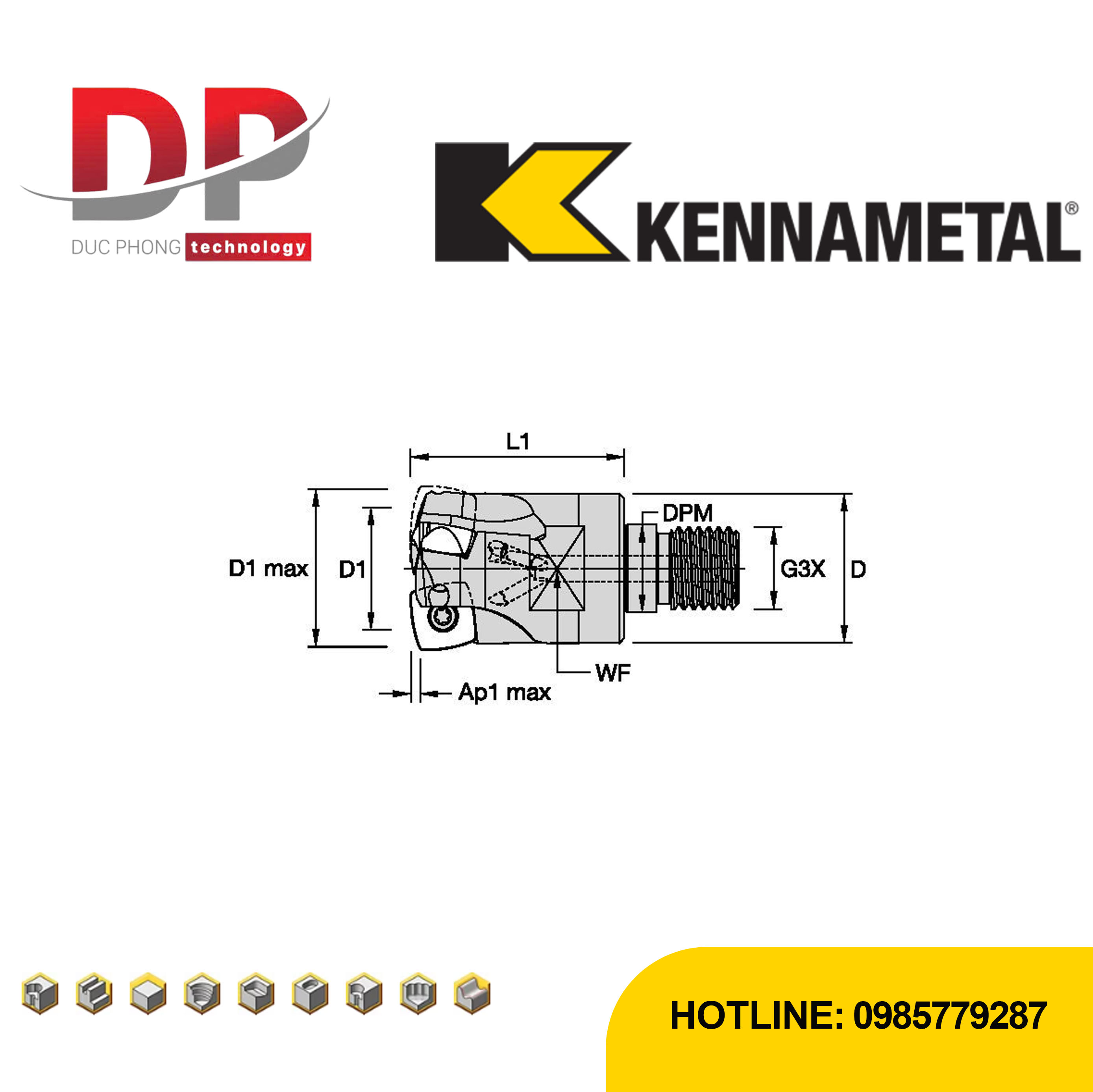 Thông số dao phay kennametal
