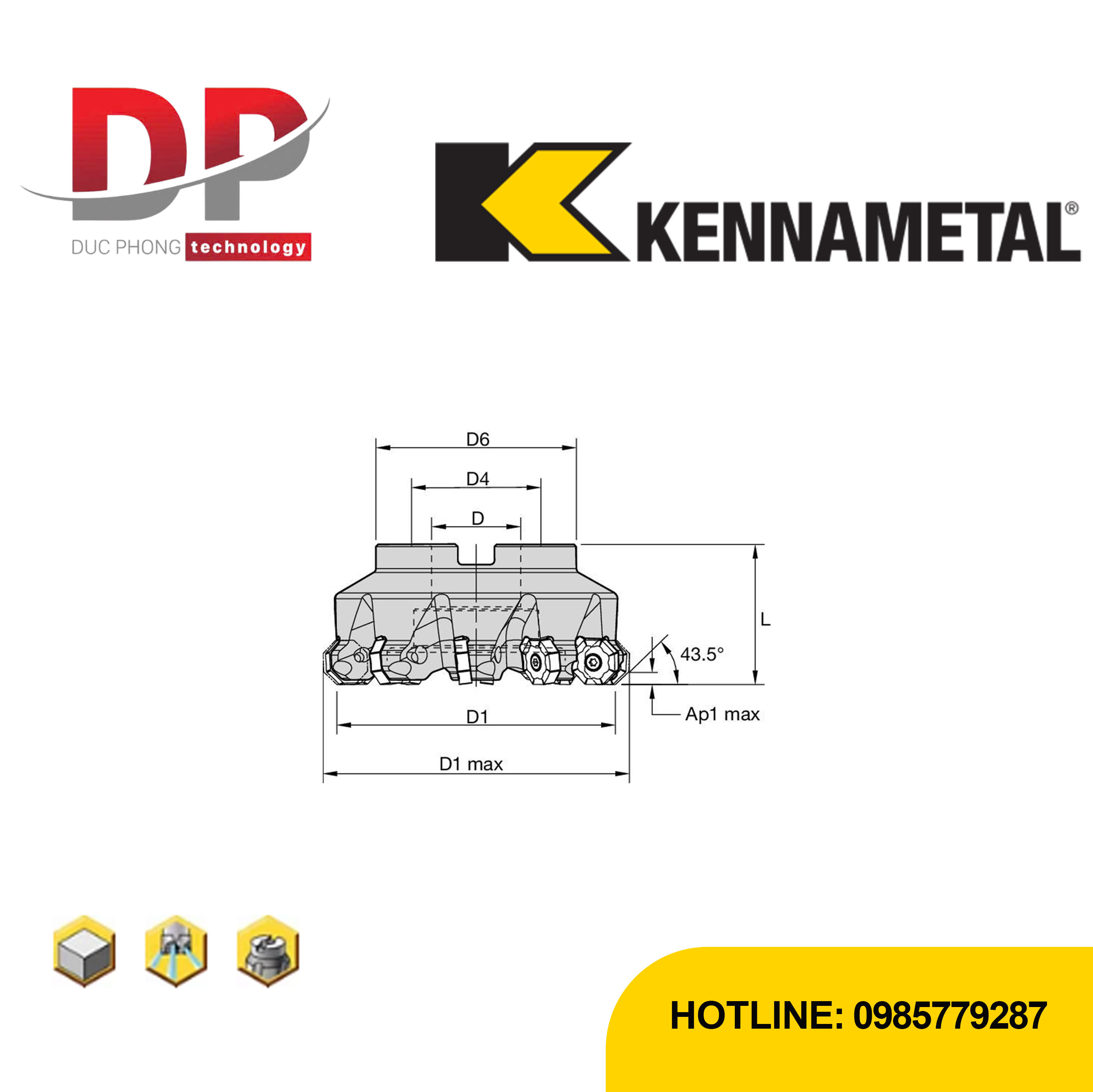 Thông số dao phay kennametal