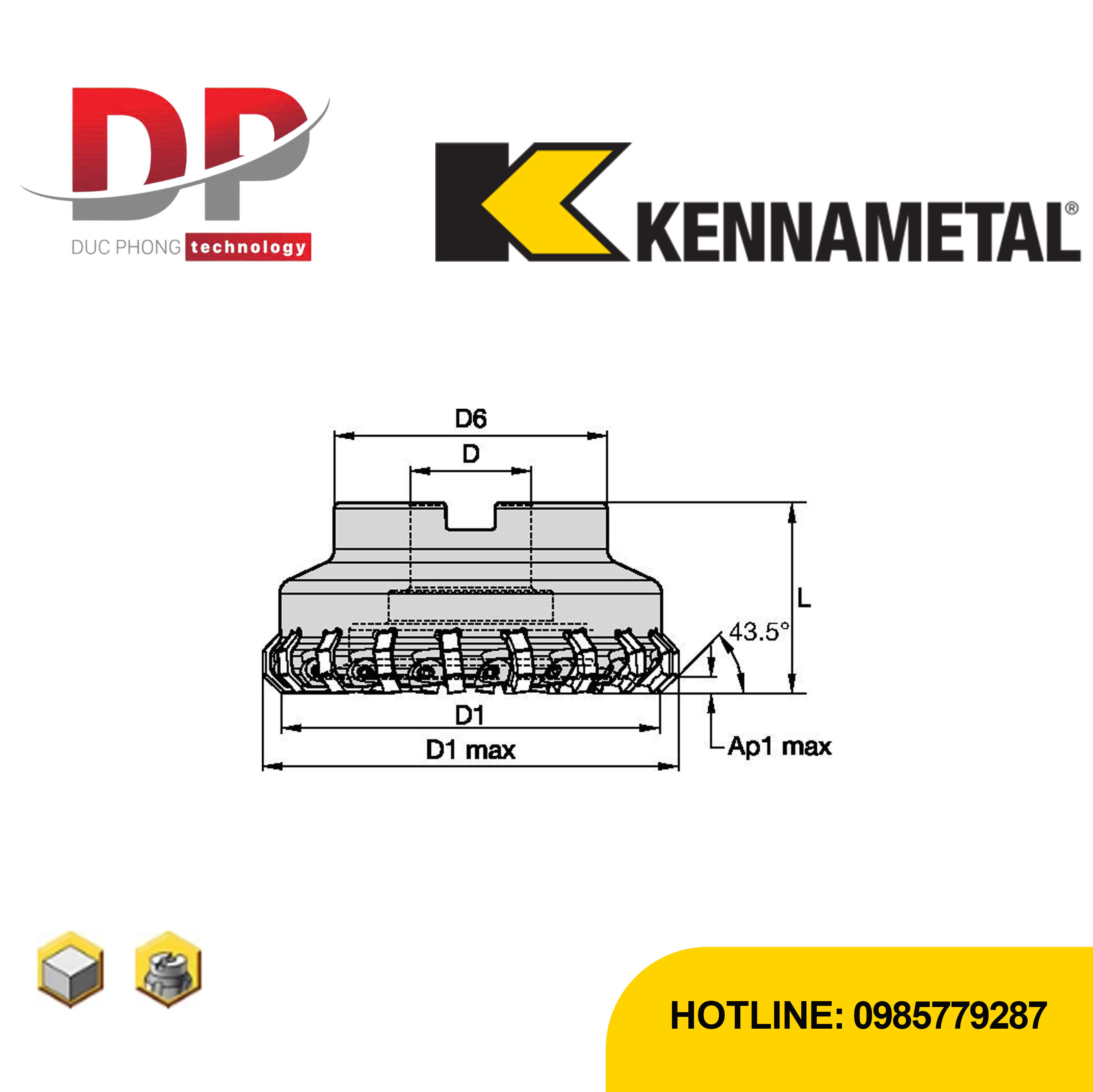 Thông số dao phay kennametal
