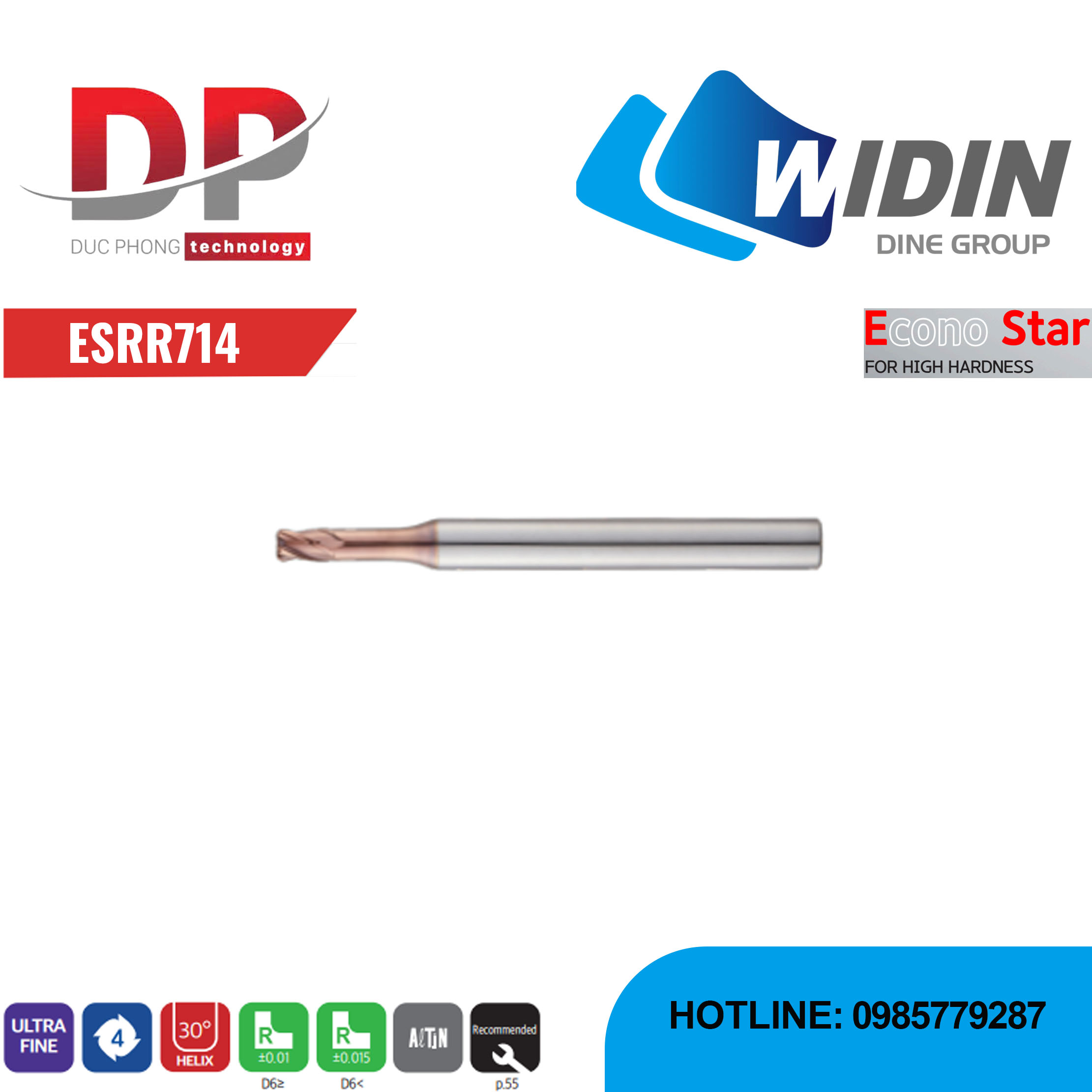 Dao phay ngón EconoStar 4 me Series ESRR714 - WIDIN