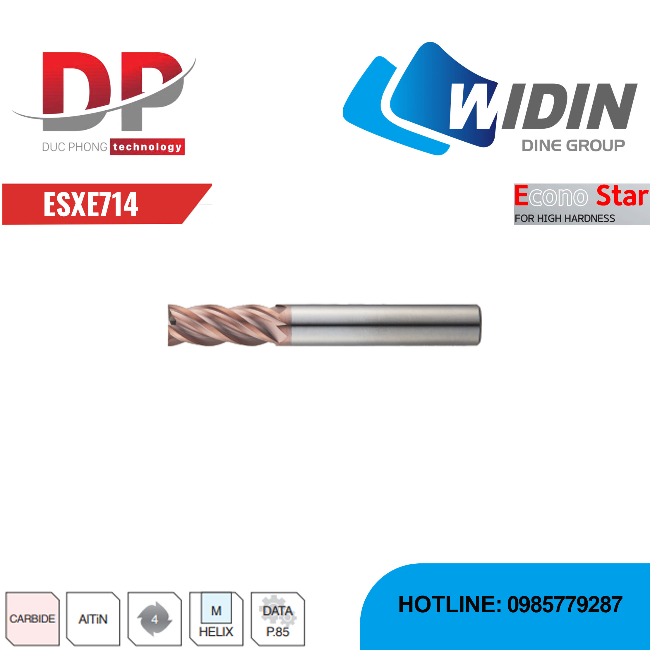 Dao phay ngón EconoStar 4 me Series ESXE714 - WIDIN