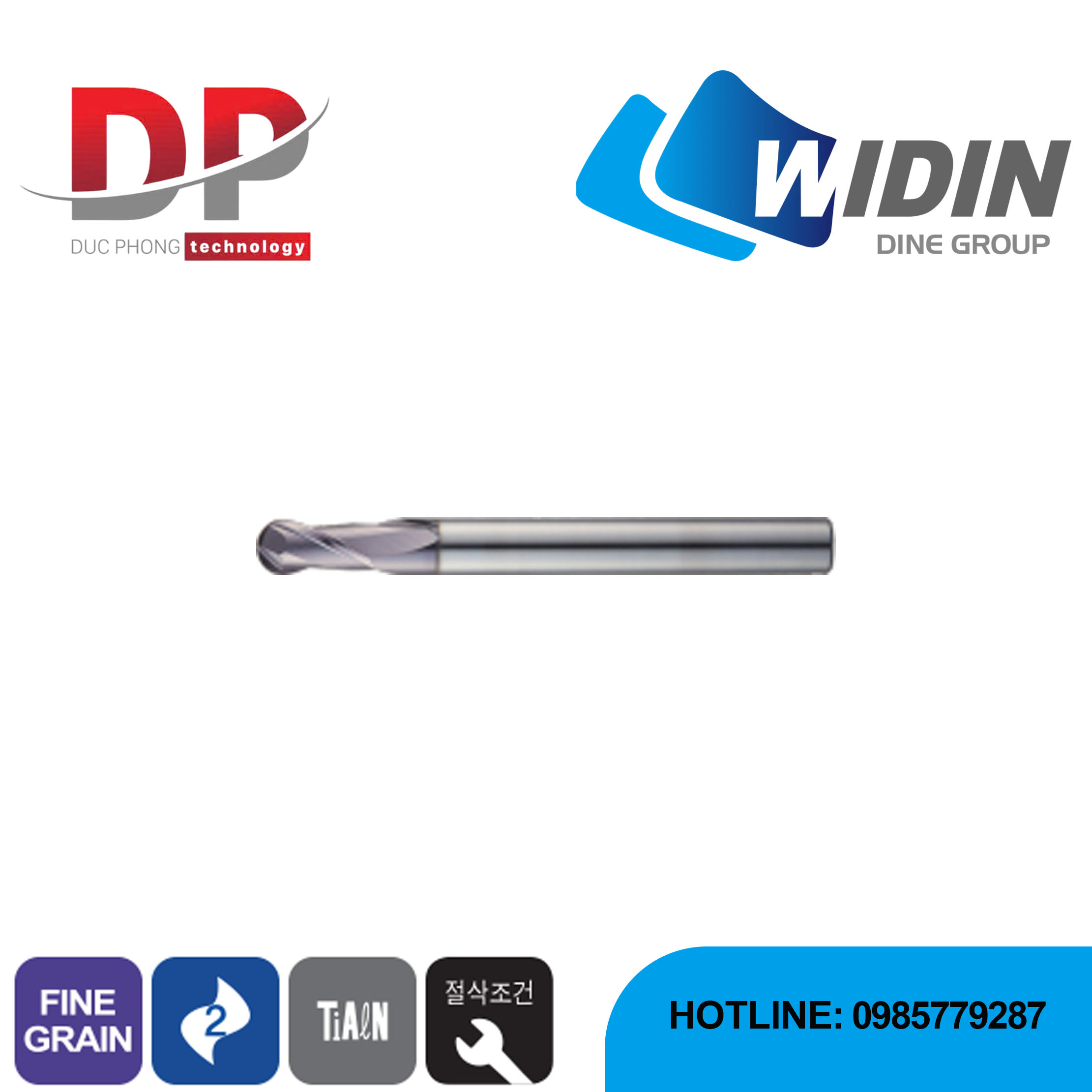 Dao phay ngón series DB312 - WIDIN (Dành cho thép có độ cứng thấp)