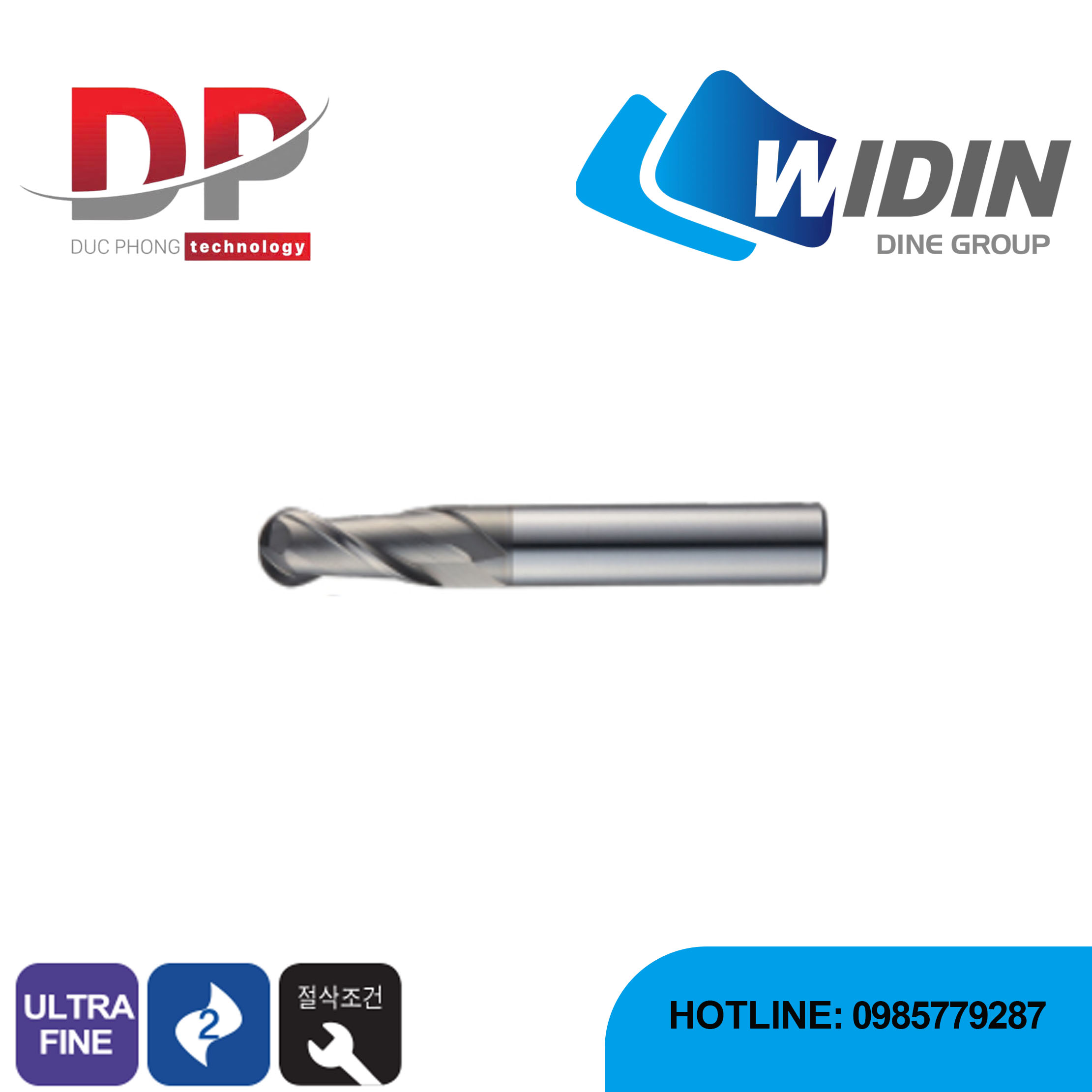Dao phay ngón series DS502 - WIDIN (Đối với vật liệu khó cắt)