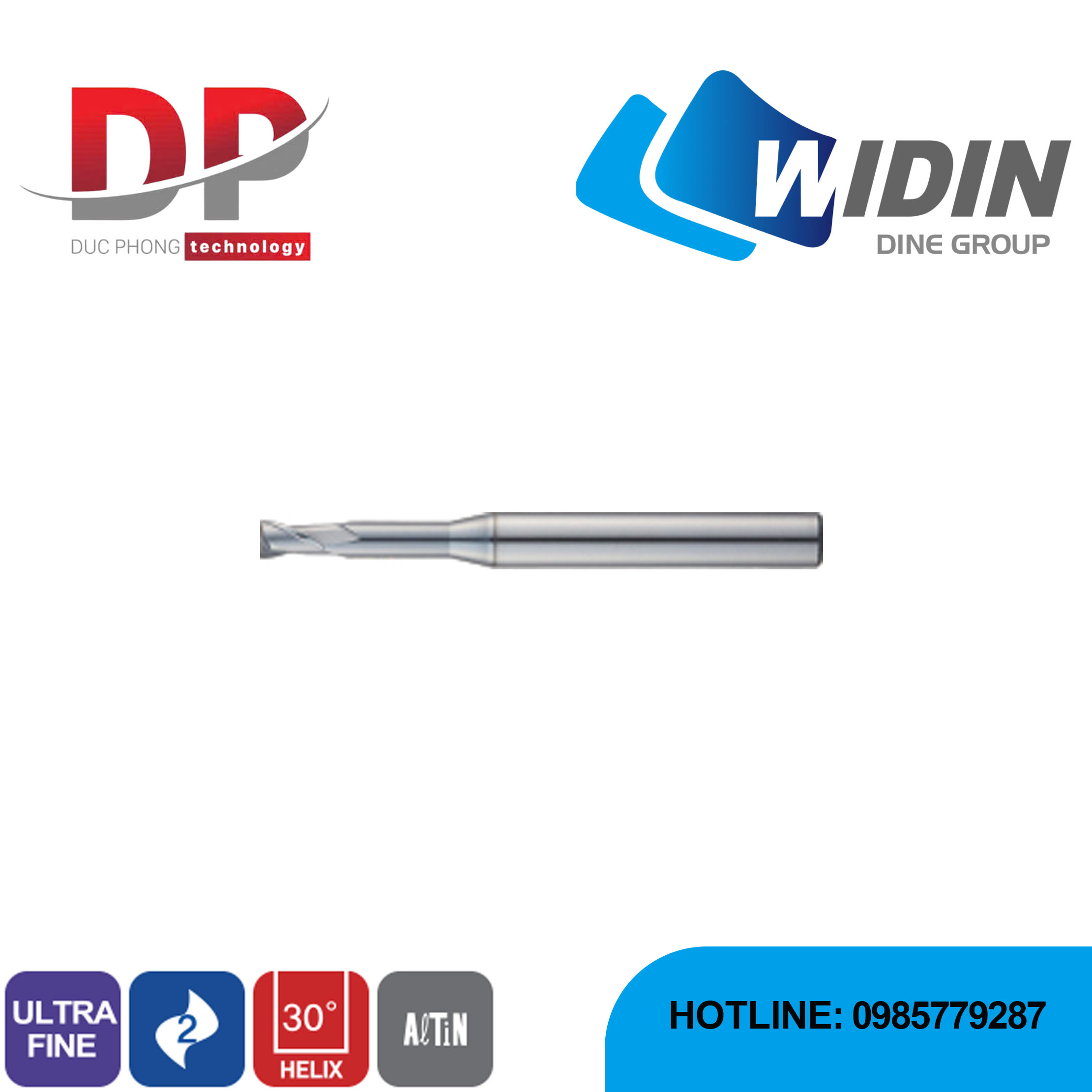 Dao phay ngón series WE712+ - WIDIN (Dành cho thép có độ cứng cao)
