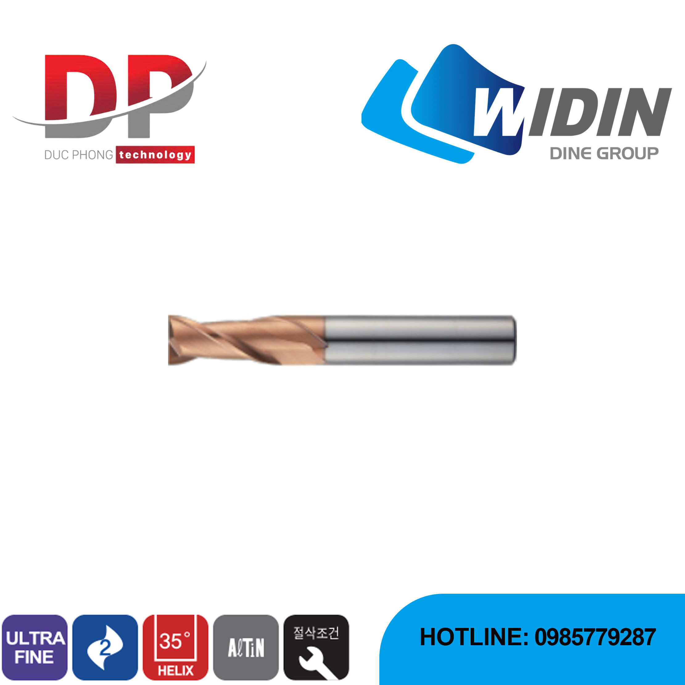 Dao phay ngón series ZE712 - WIDIN (Dành cho thép có độ cứng cao)