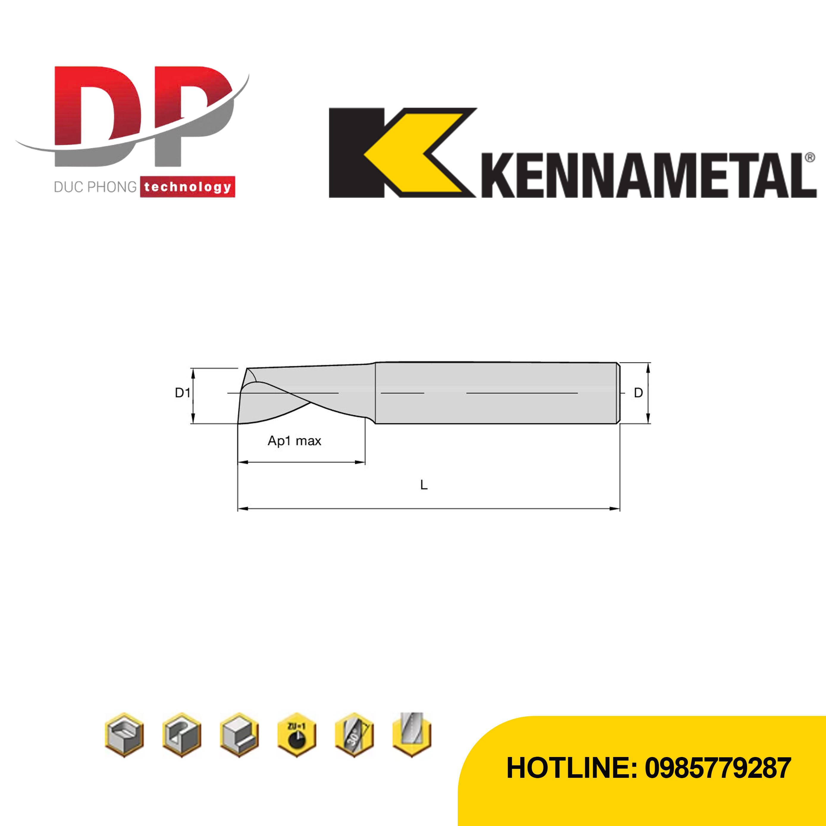 Thông số dao phay ngón Kennametal
