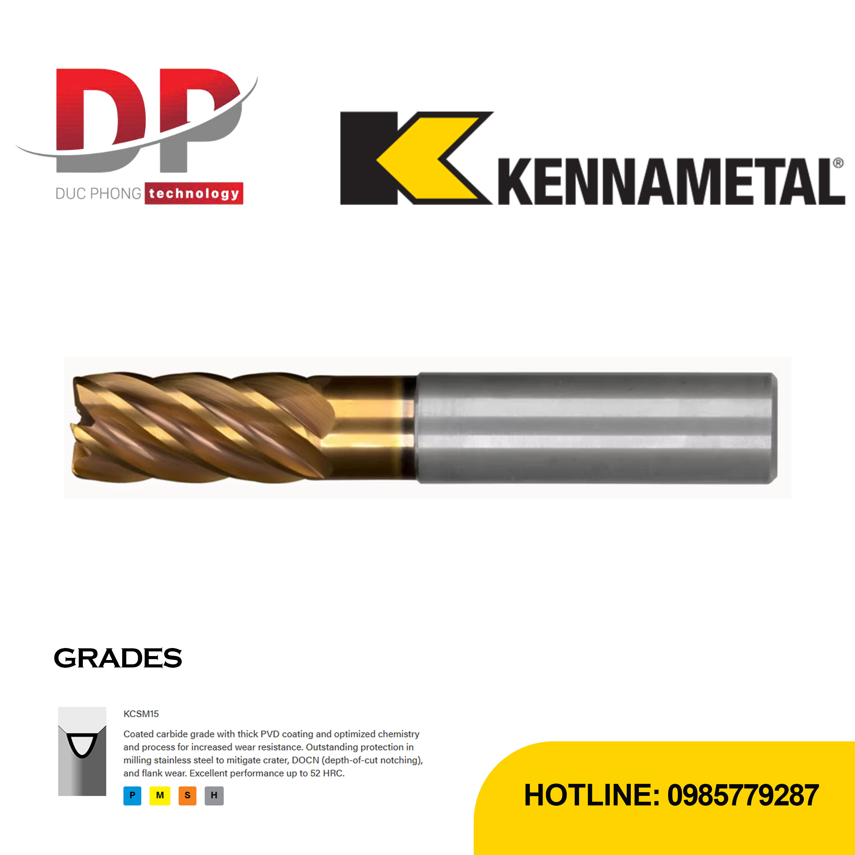 Dao phay ngón Kennametal
