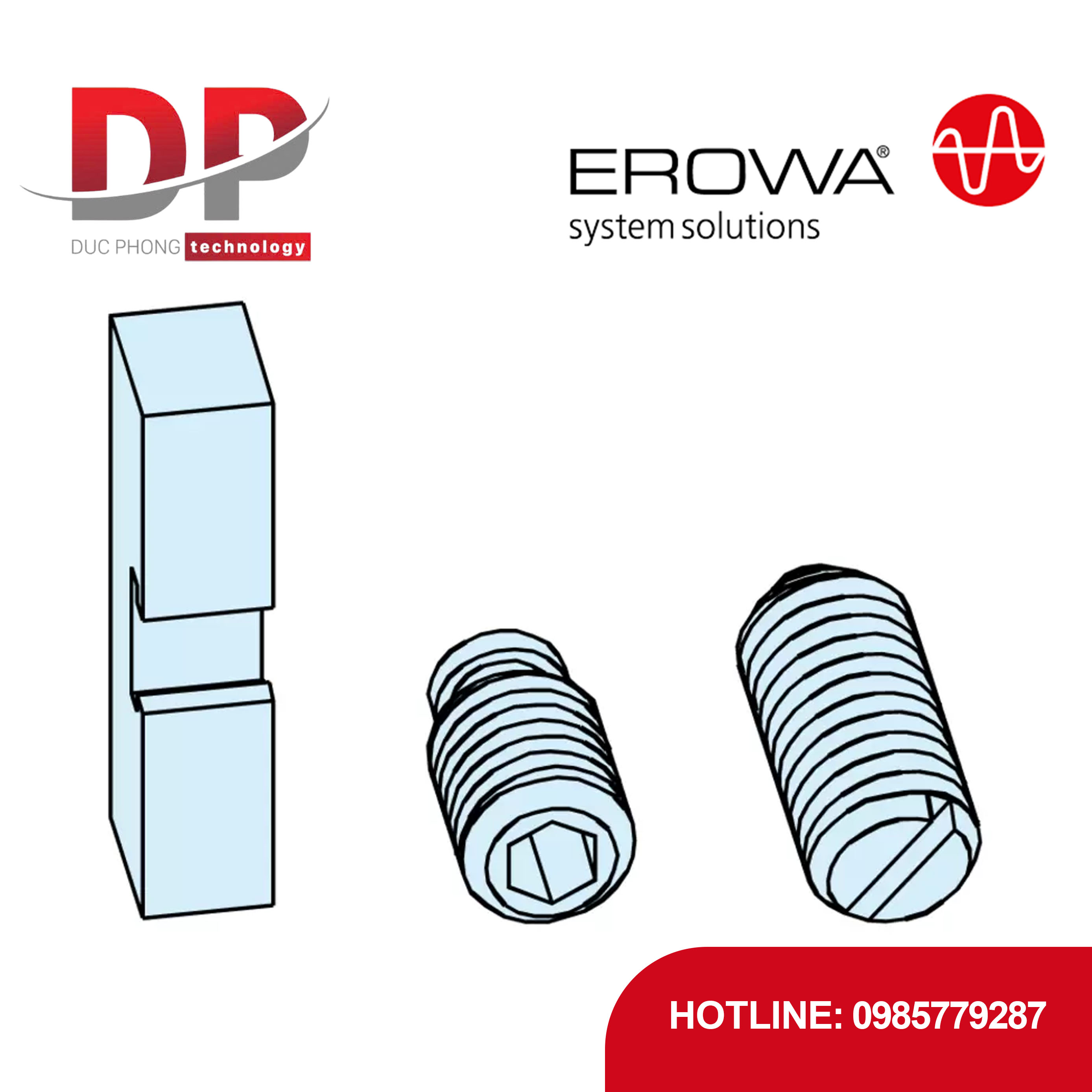 Bộ sửa chữa EROWA ER-011588 cho Đế giữ điện cực vuông 15/25, linh kiện hao mòn