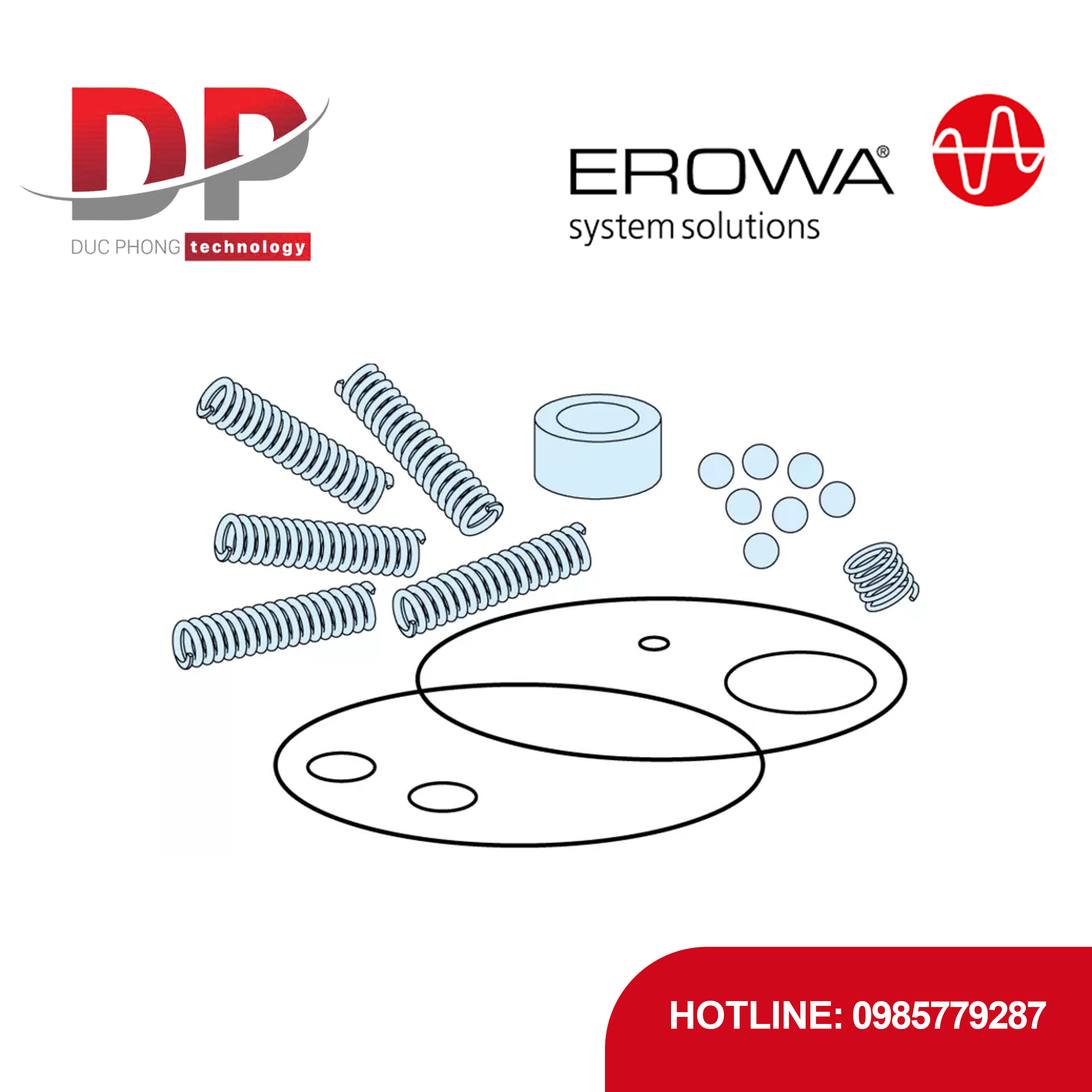 Bộ sửa chữa EROWA ER-115749 PowerChuck P, thay thế tất cả chi tiết hao mòn