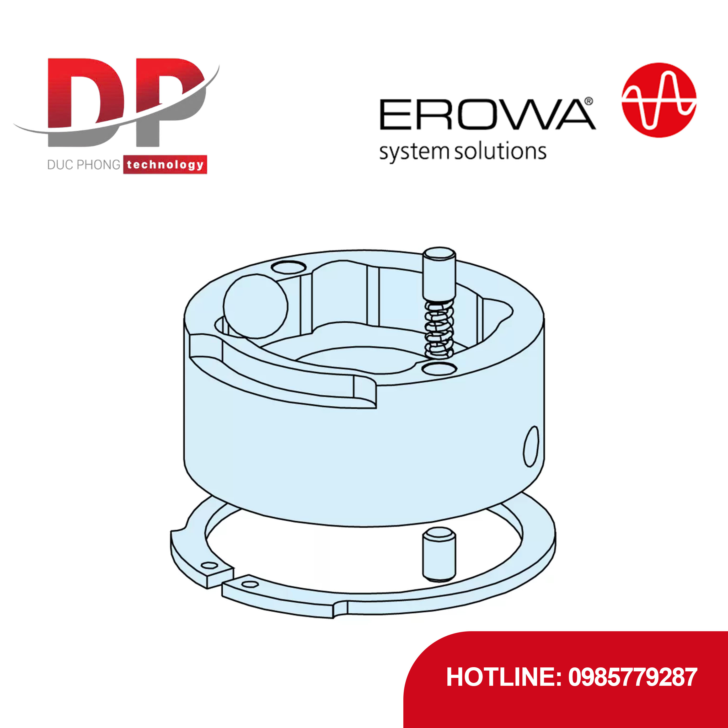 Bộ sửa chữa EROWA ER-038625 QuickChuck 50, thay thế chi tiết hao mòn