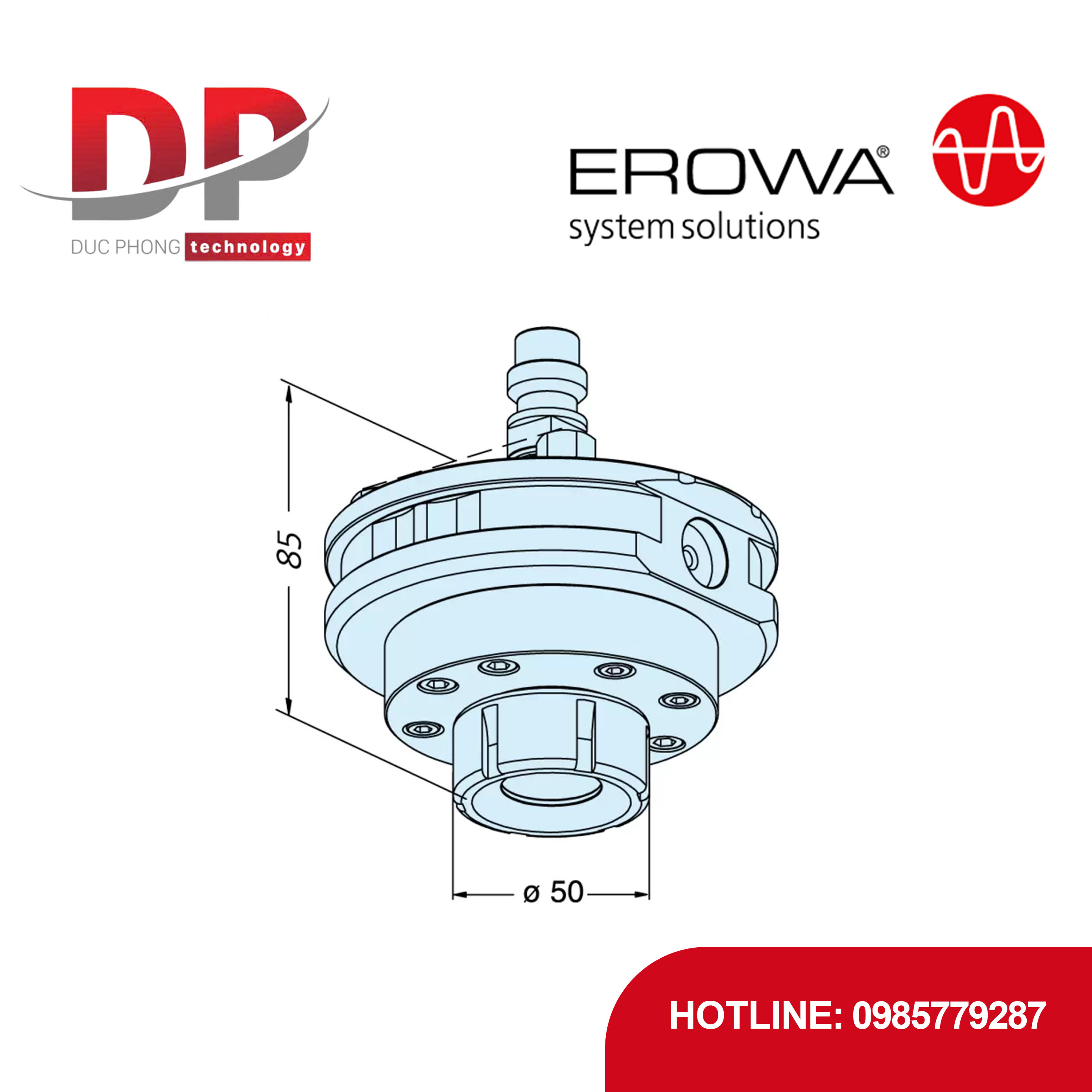 Đầu kẹp Collet EROWA ER-032815 Holder 100