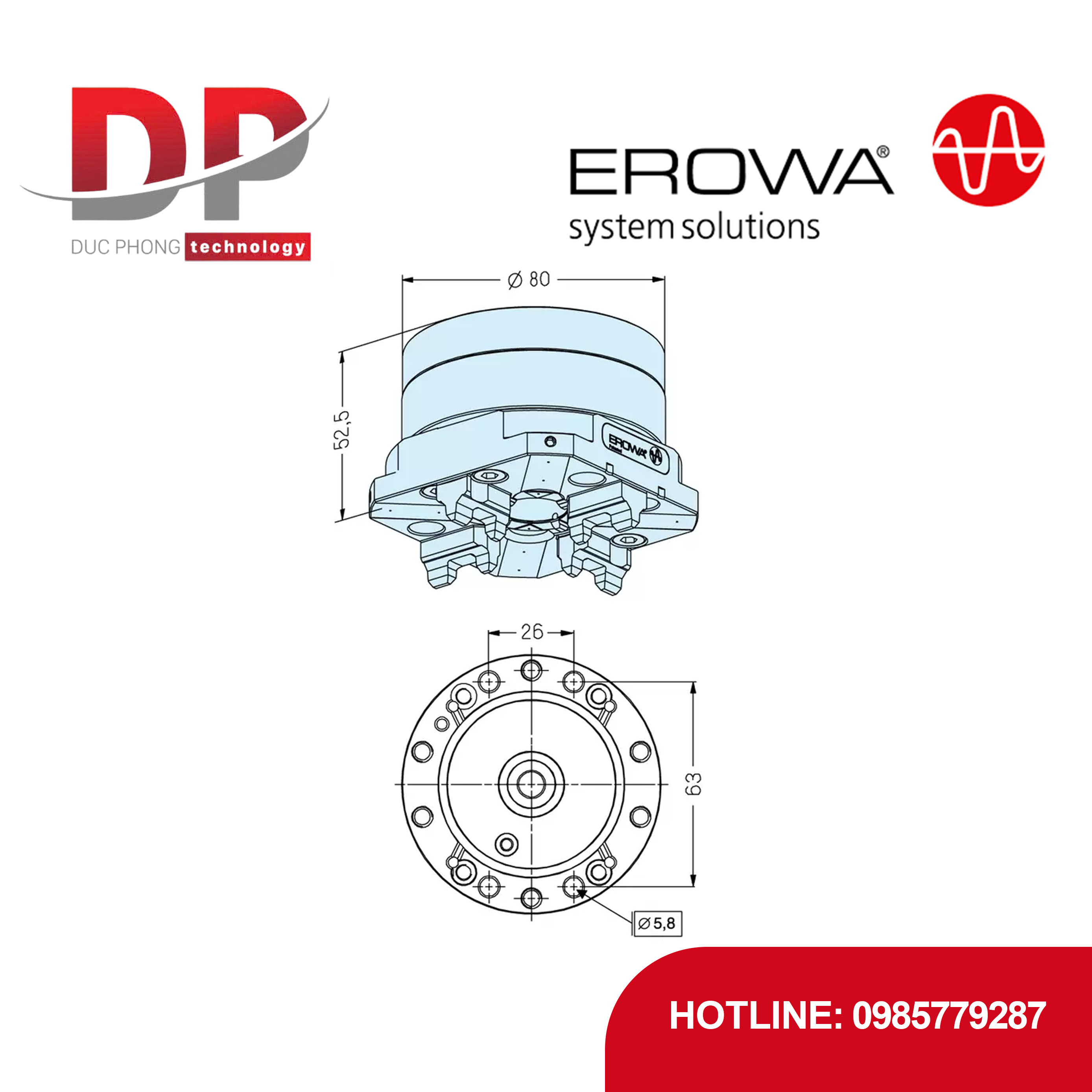 Đầu kẹp Combi EROWA ER-020025