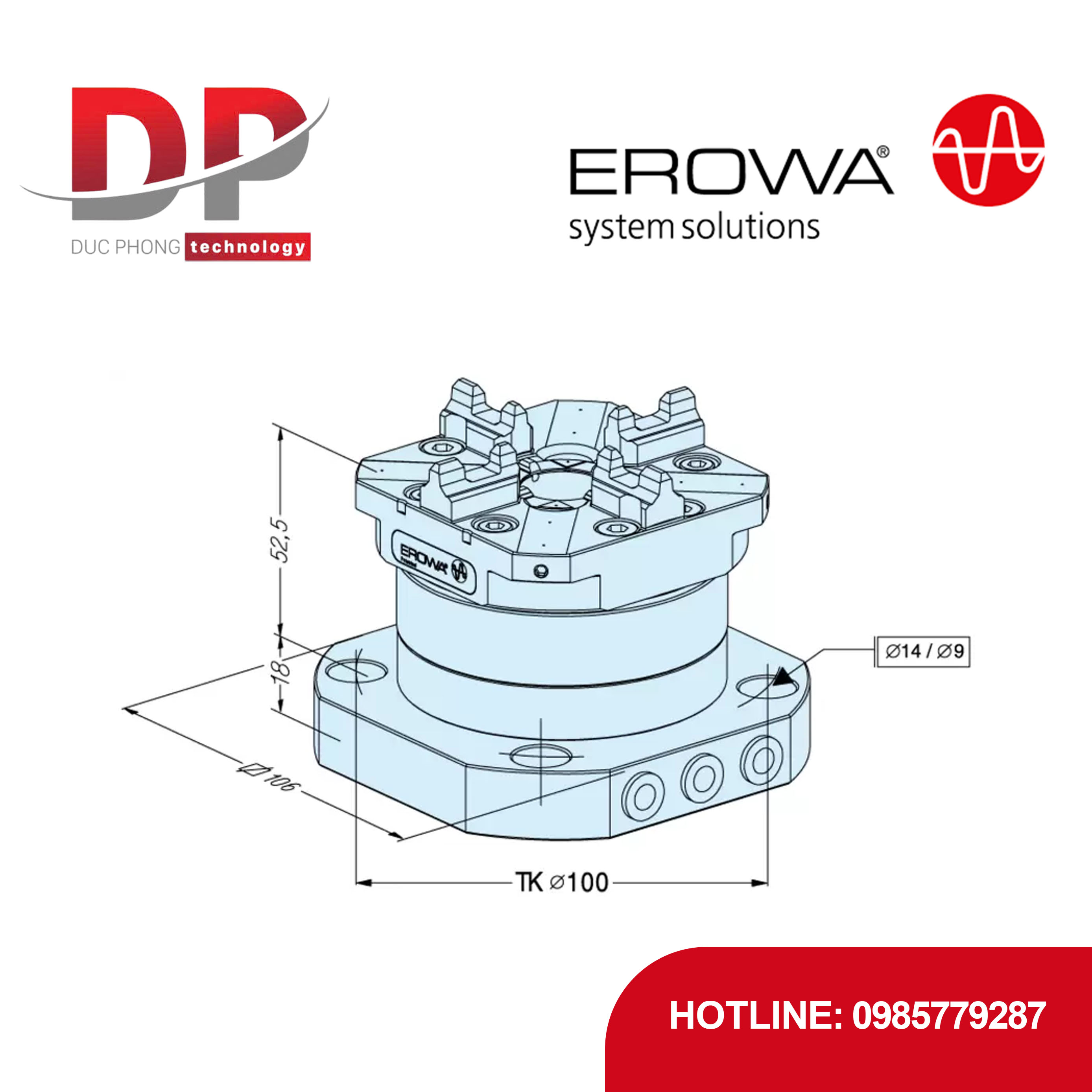 Đầu kẹp Combi EROWA ER-020027