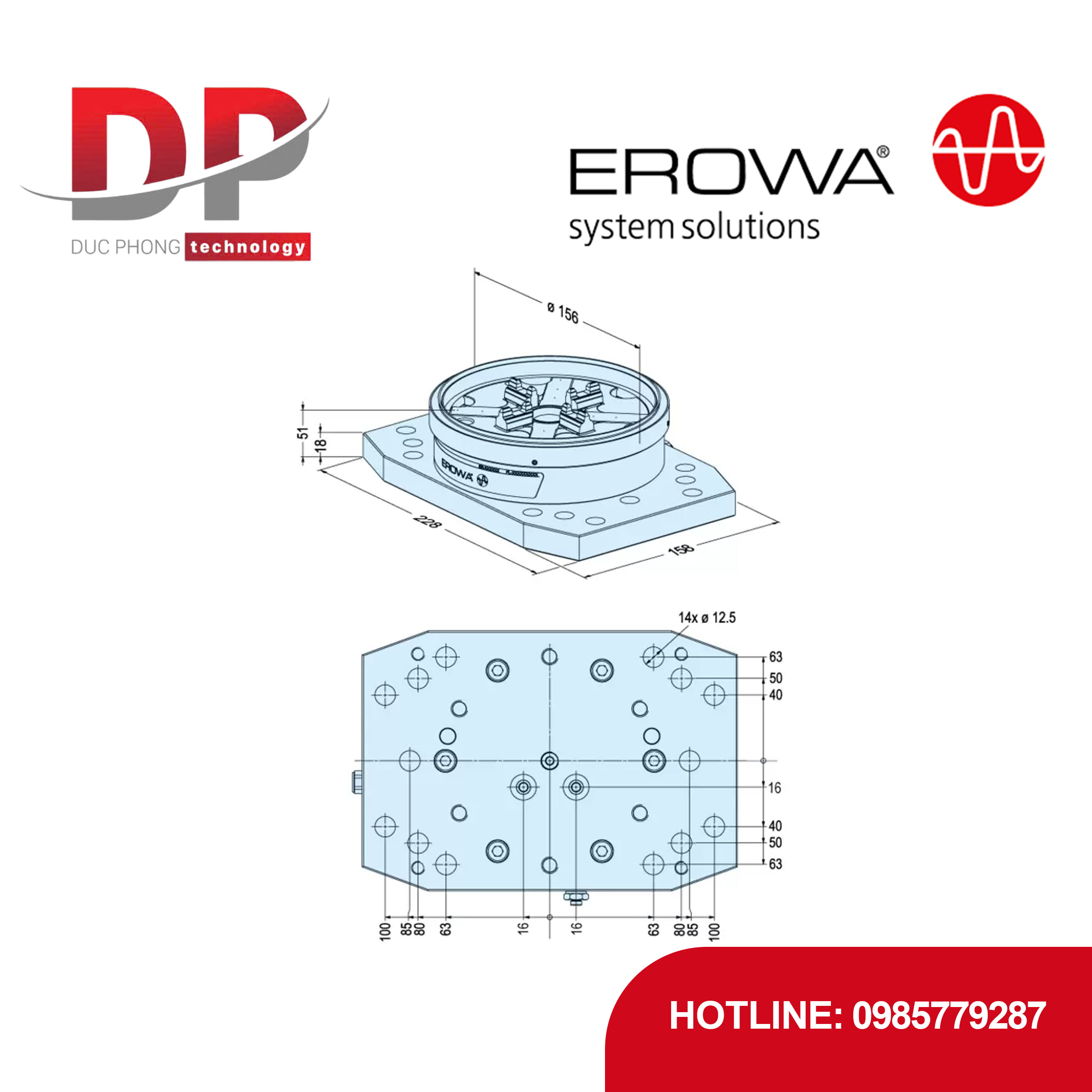 Đầu kẹp EROWA ER-115305 PowerChuck P